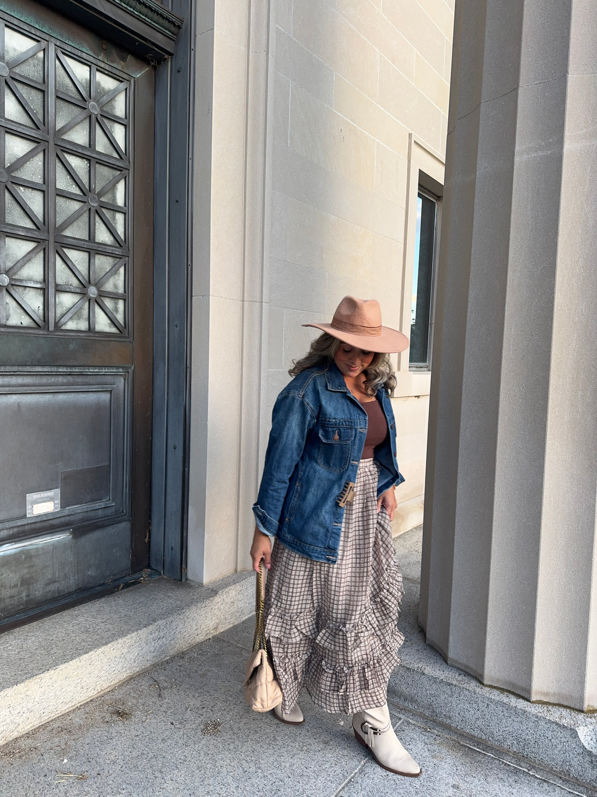 Plaid Ruffled Skirt
