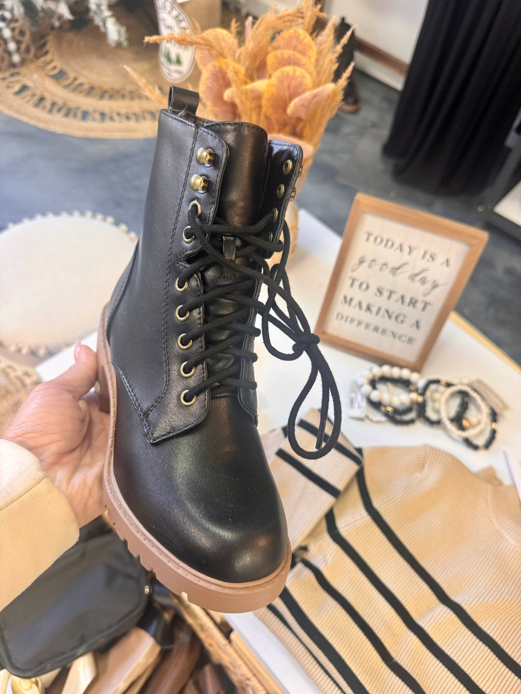 Combat Velour Booties