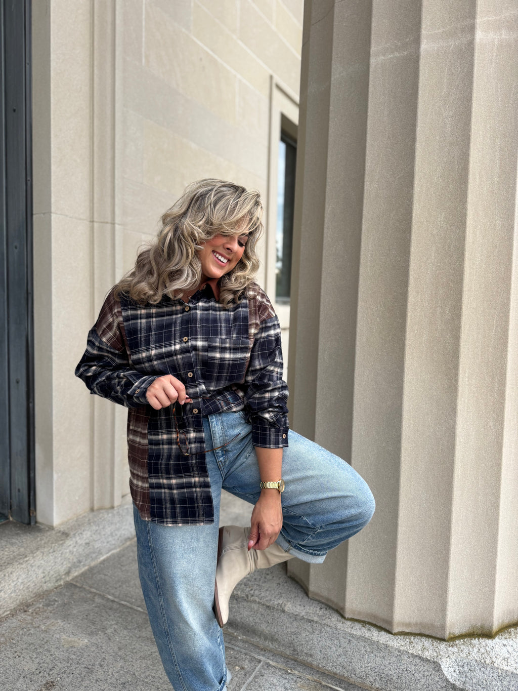 Navy Blend Cocoa Flannel