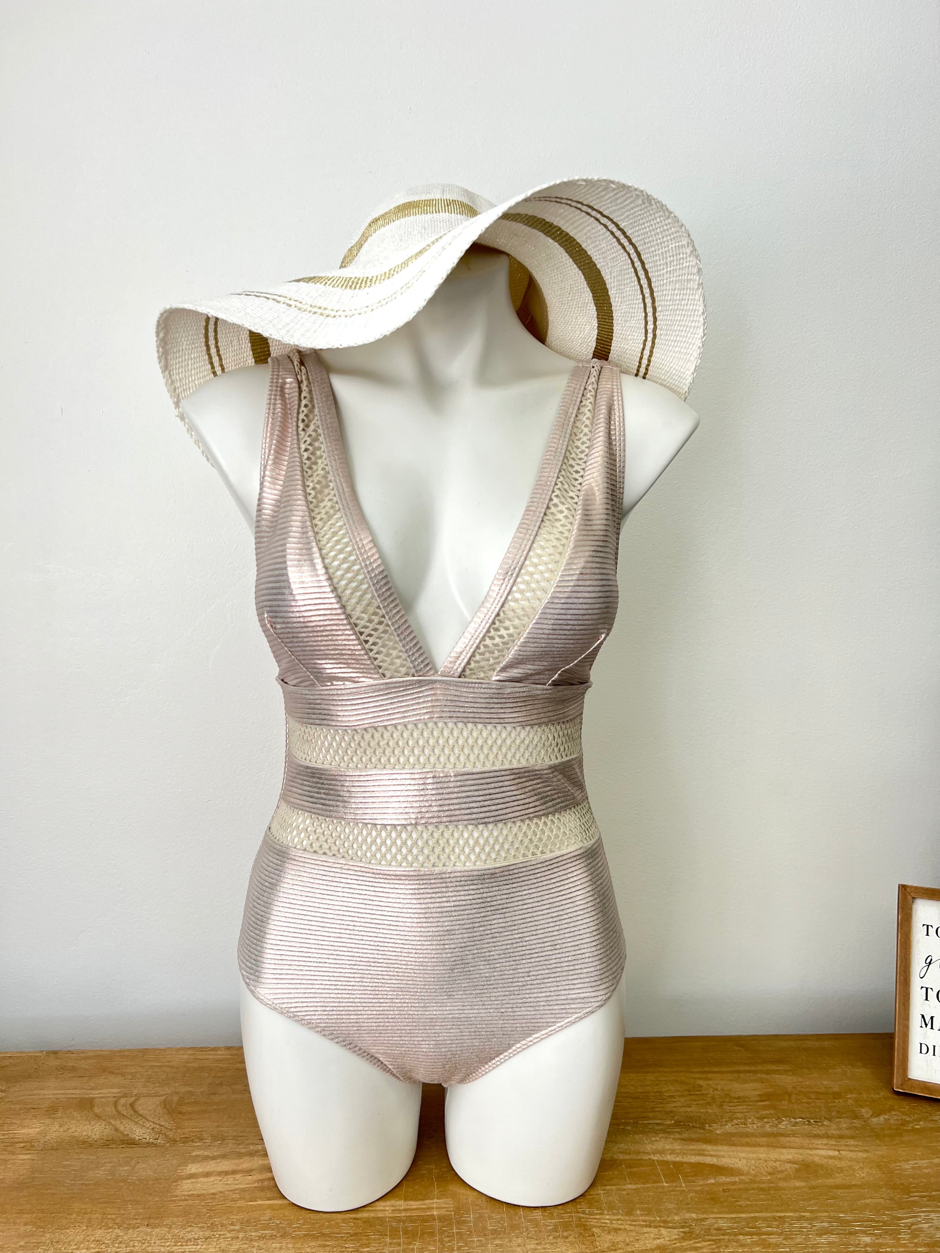 Pink Metallic One Piece Bikini