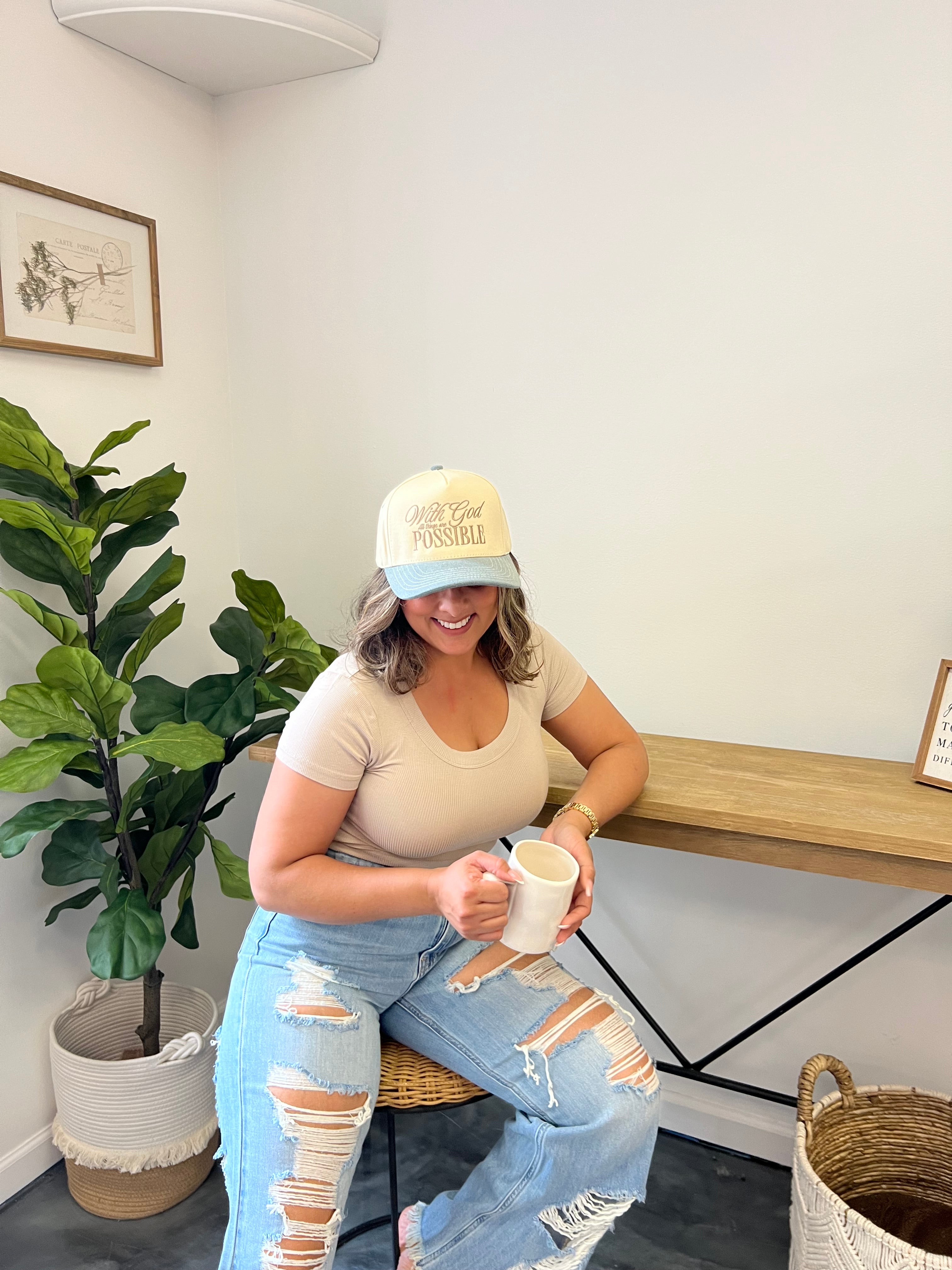 With God All Things are Possible Hat