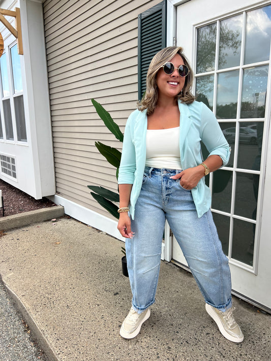 Haute Monde Teal Blazer