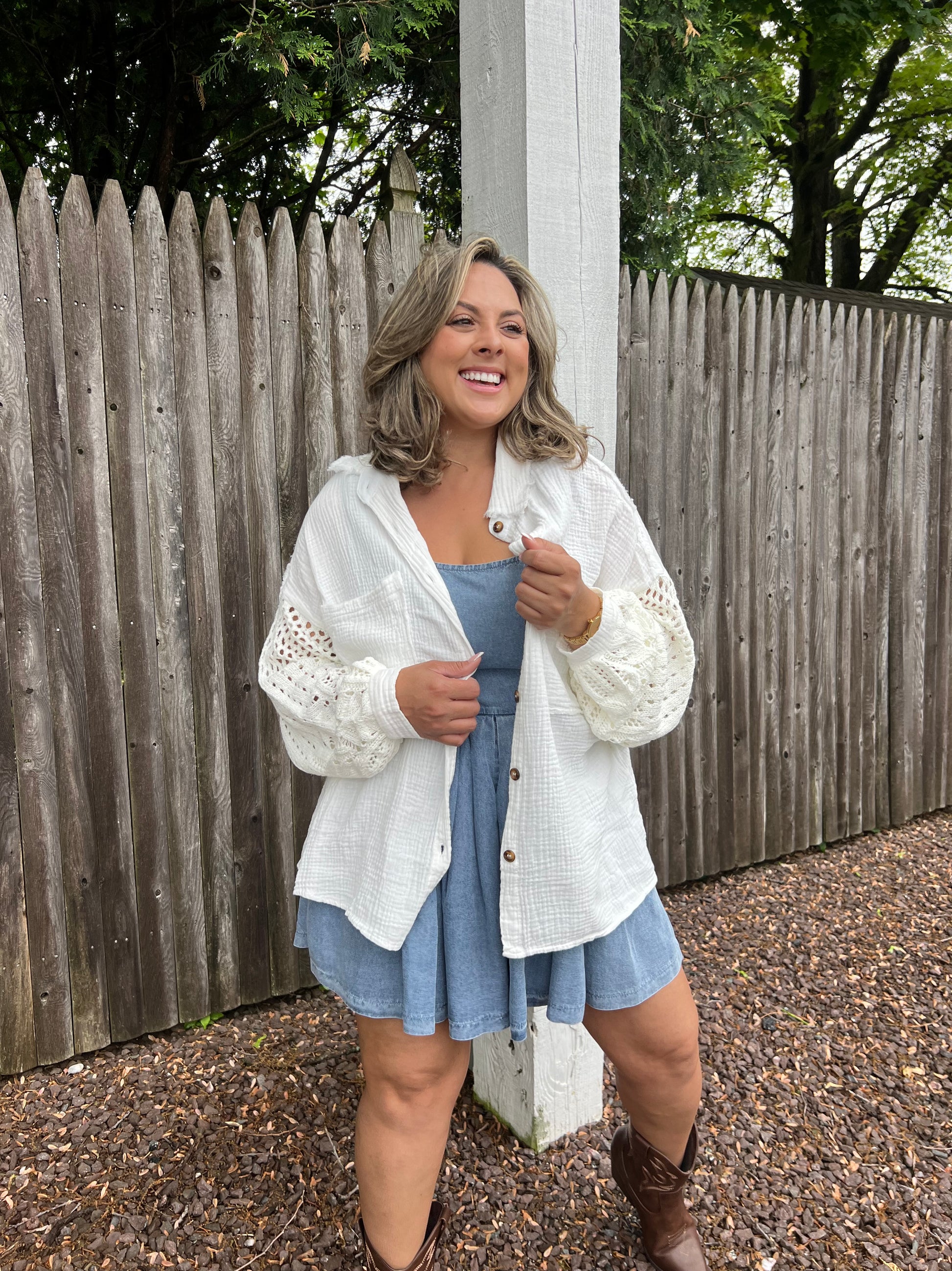 POL White Button Up