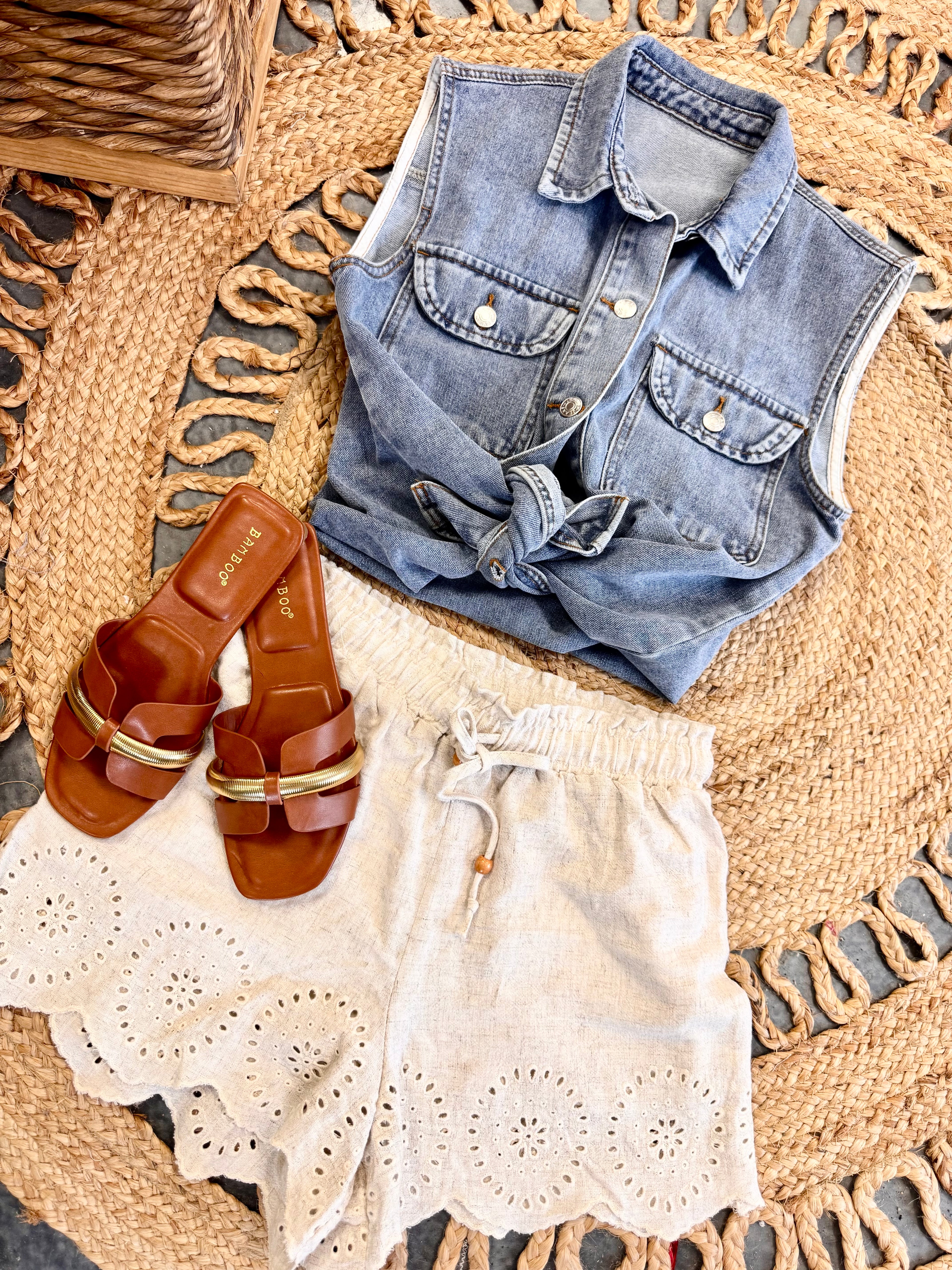 Sleeveless Denim Vest