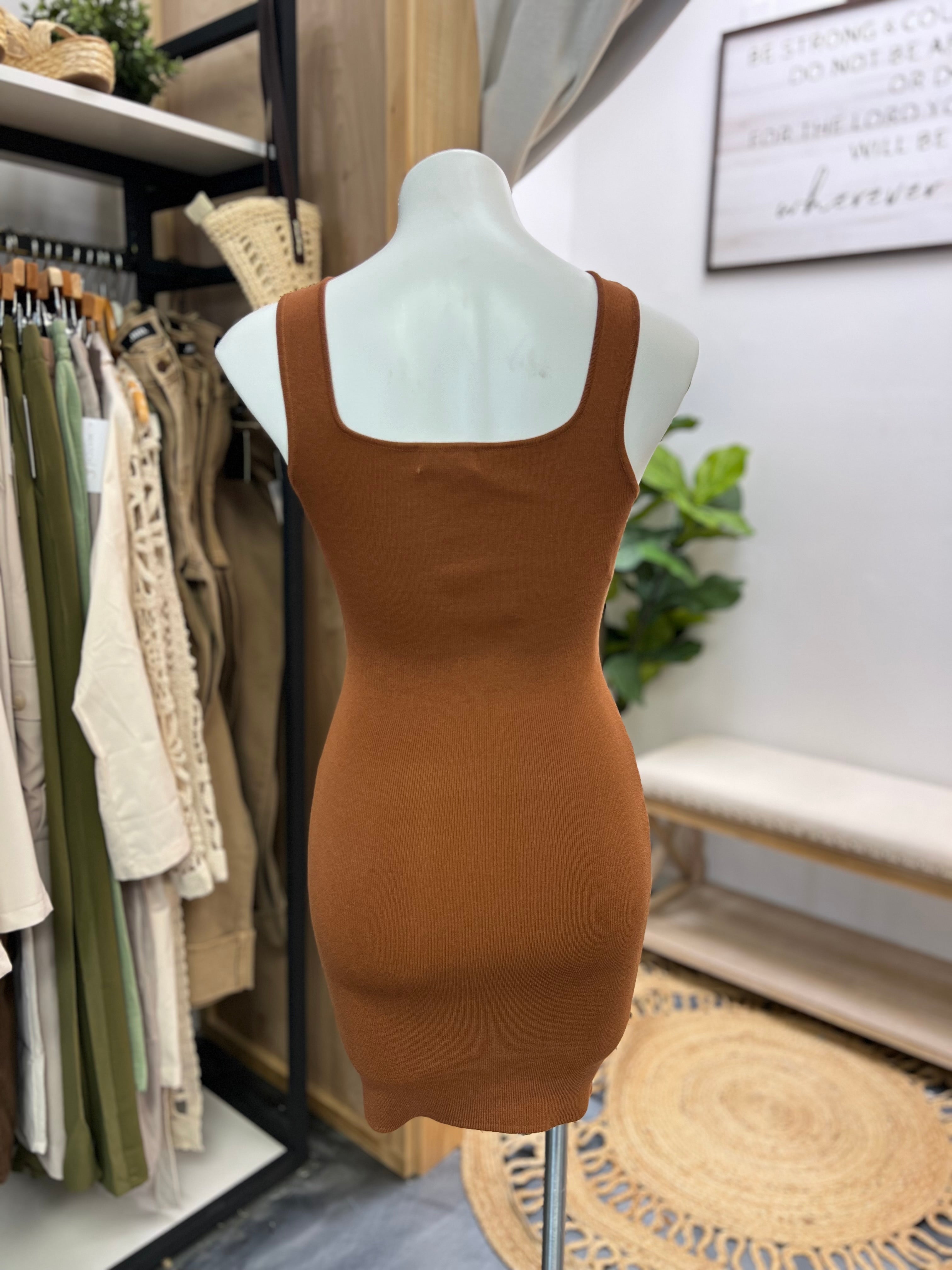 Brown Mini Dress