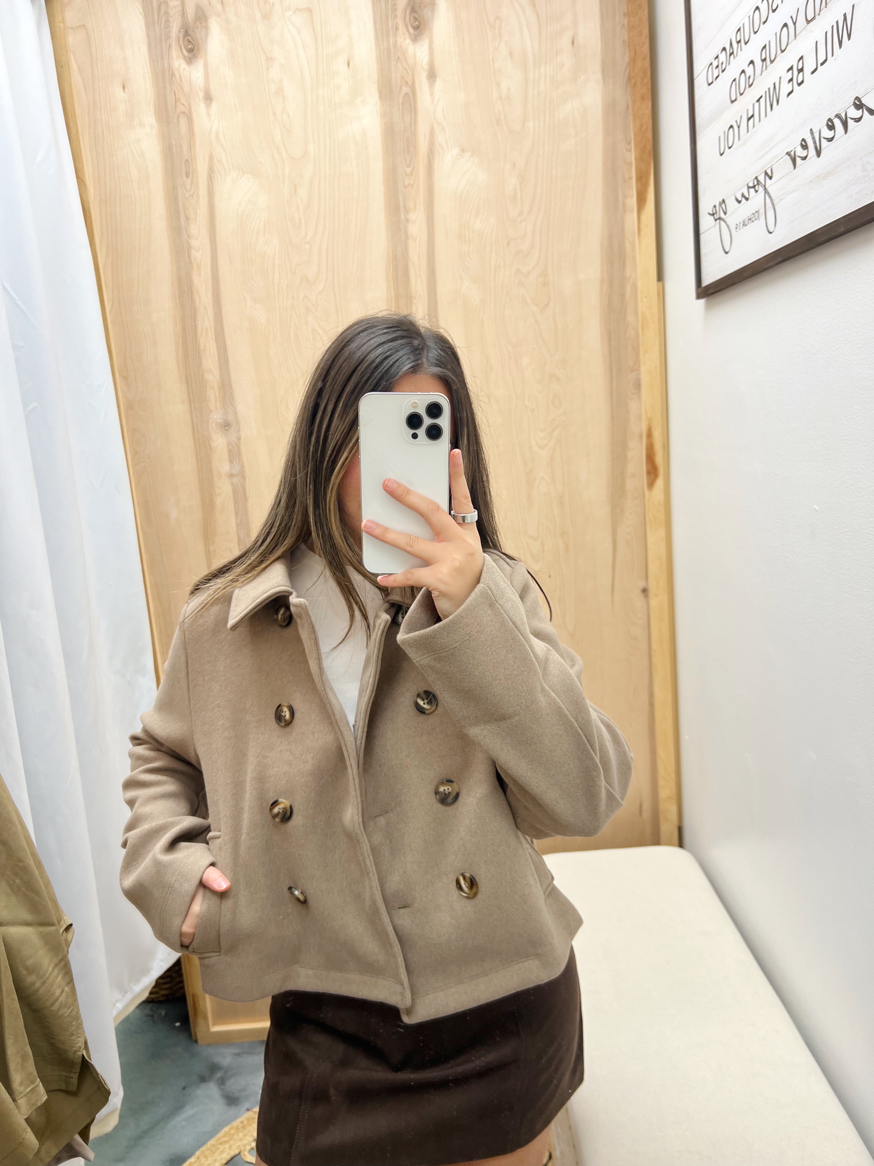 Brown Cropped Jacket
