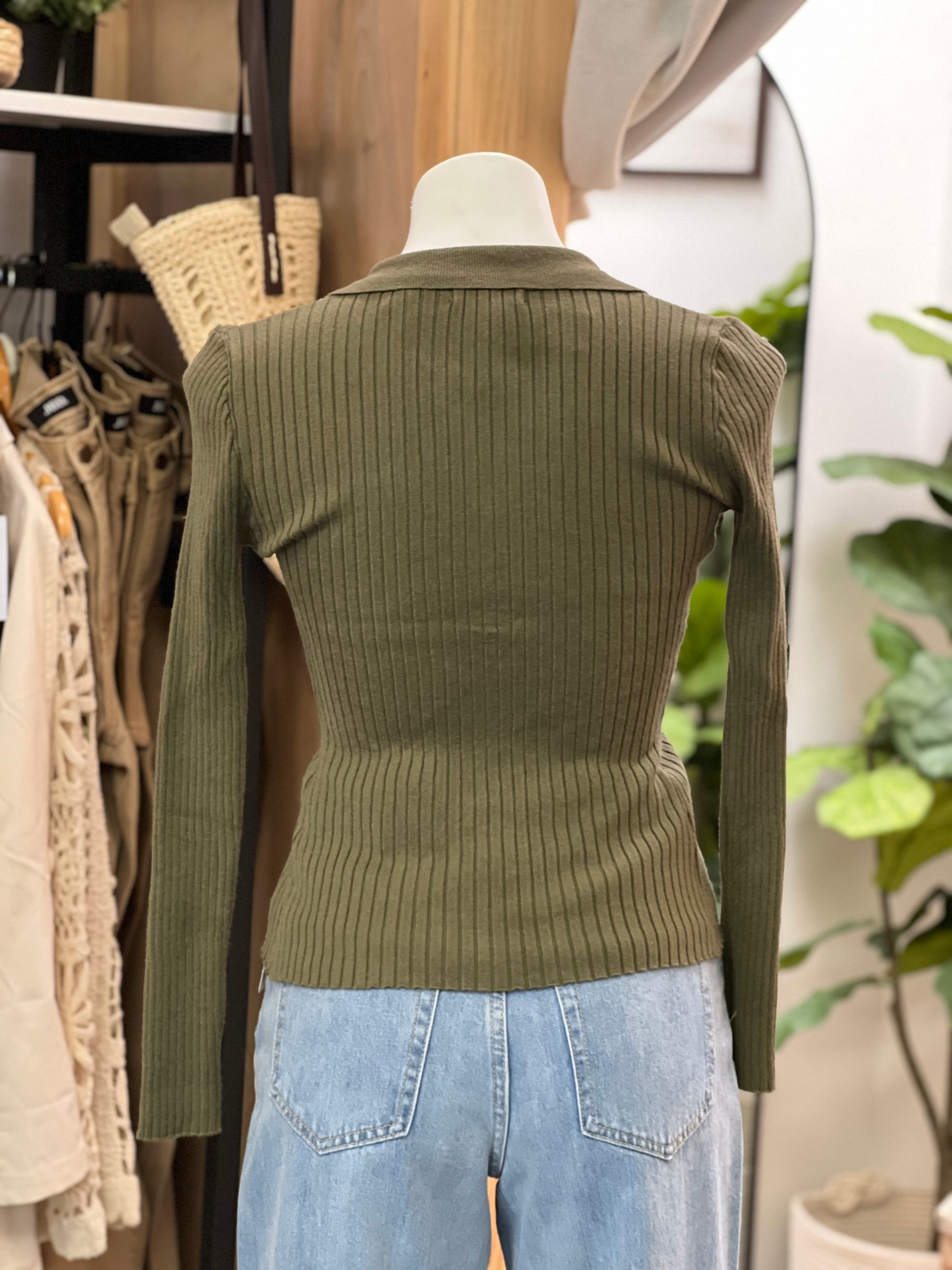 Split Collar Top