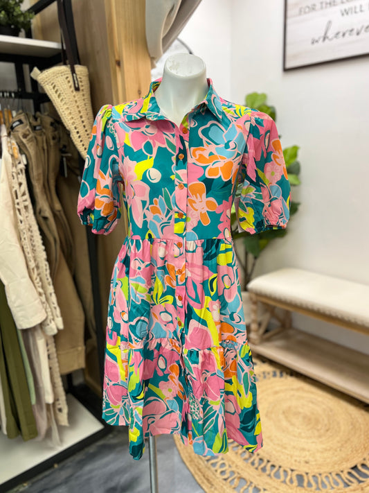 Vacation Button Up Dress
