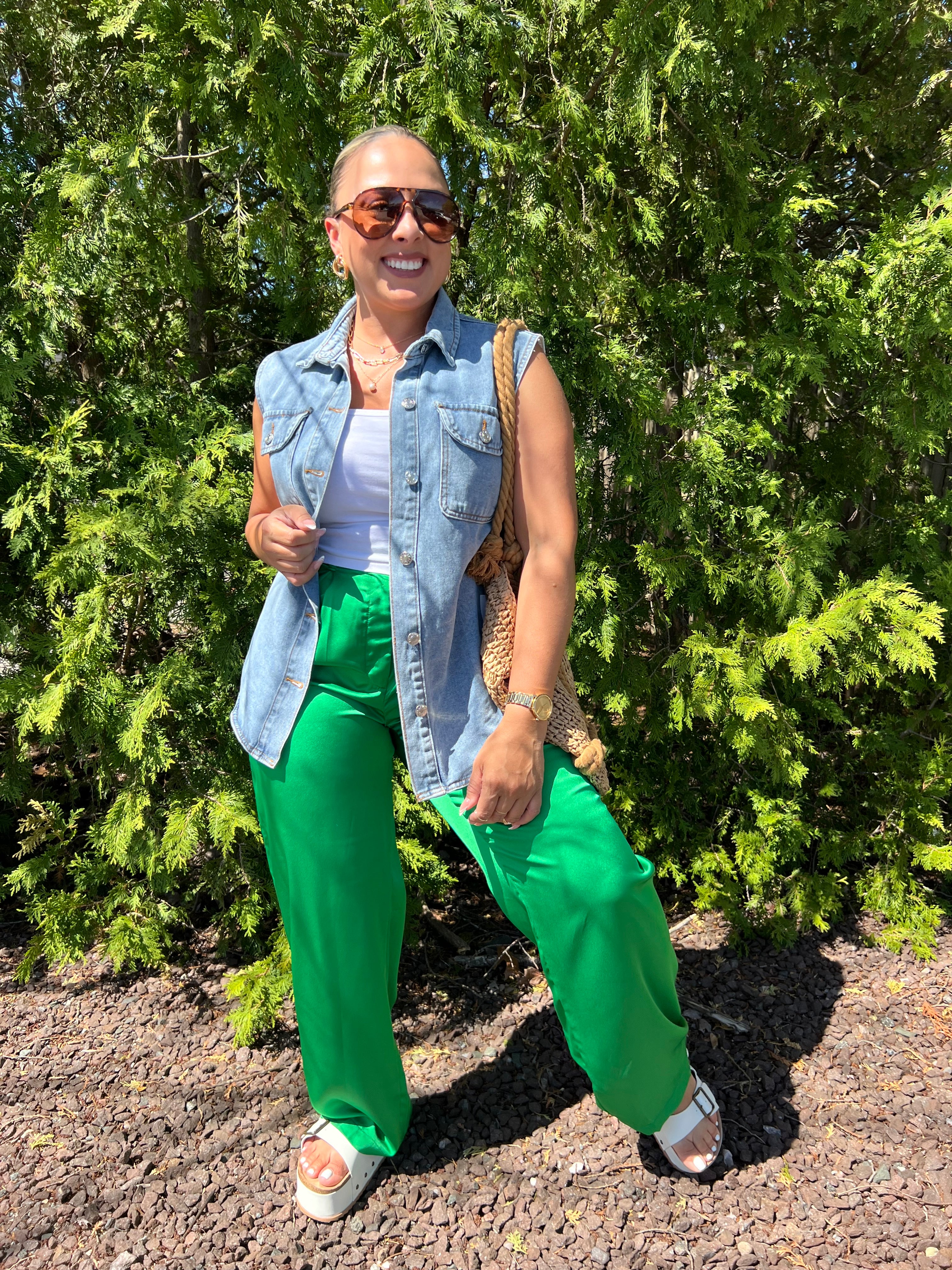 Green Button Trousers