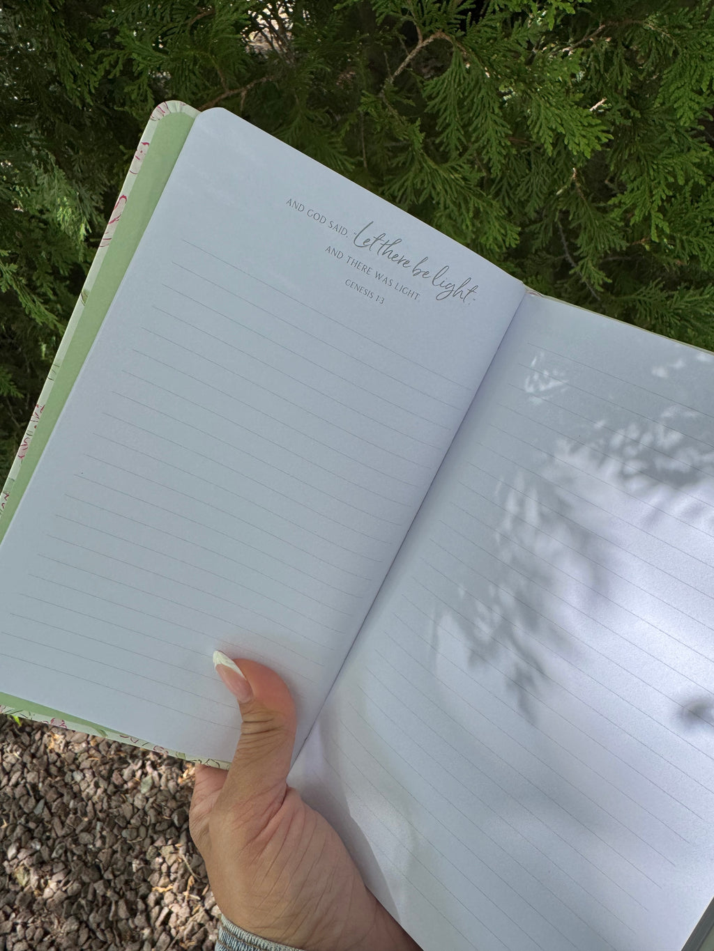 Light Green Floral Prayer Journal