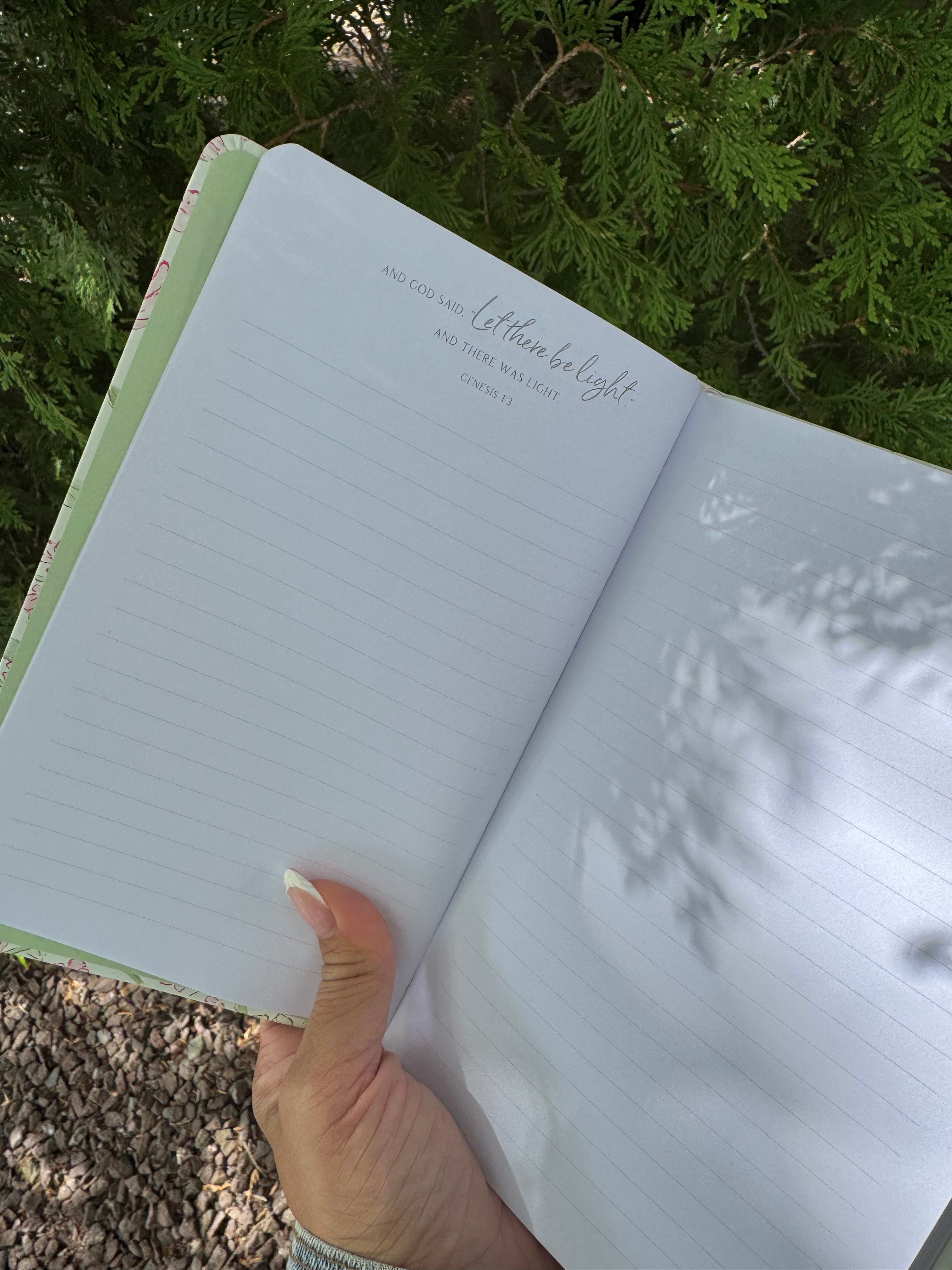 Light Green Floral Prayer Journal