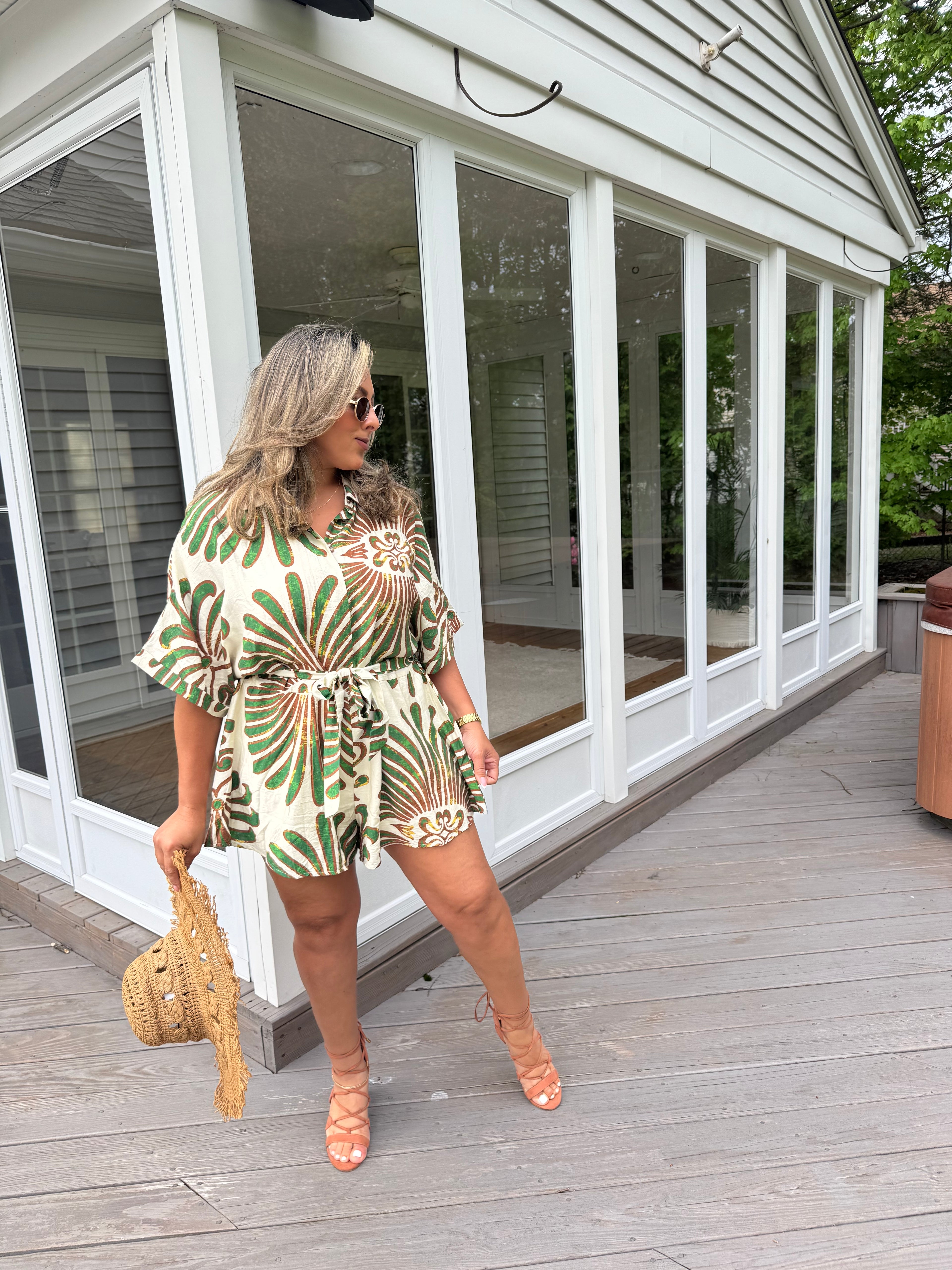 Tropical Sunset Romper