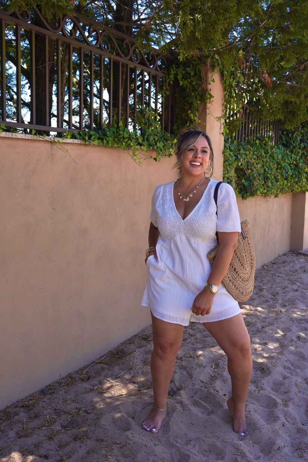 White Eyelet Romper