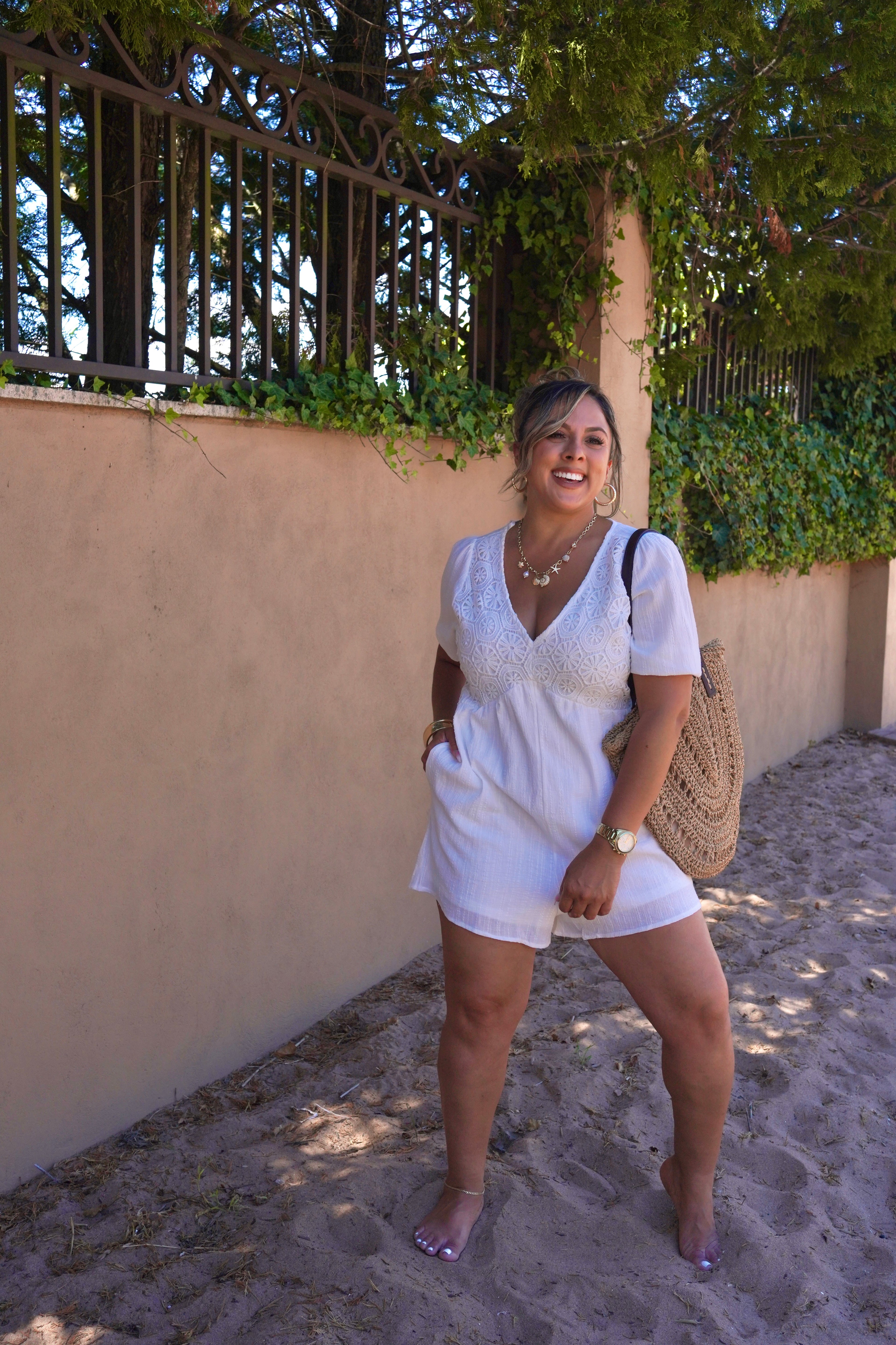White Eyelet Romper