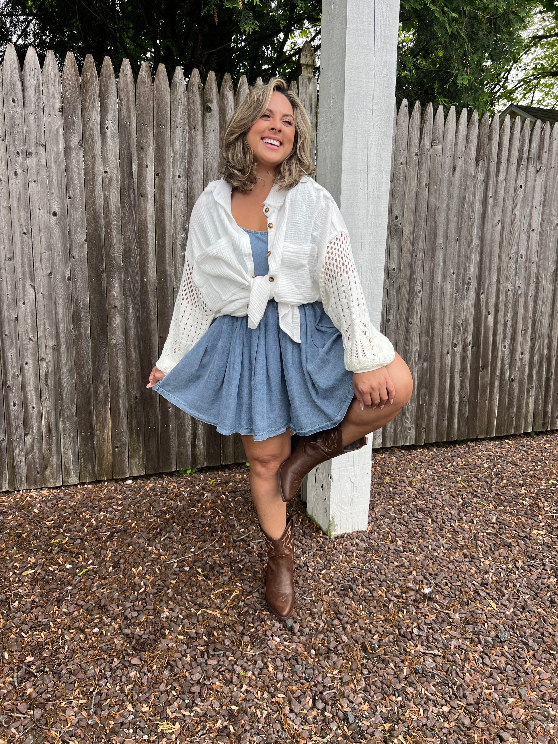 POL White Button Up