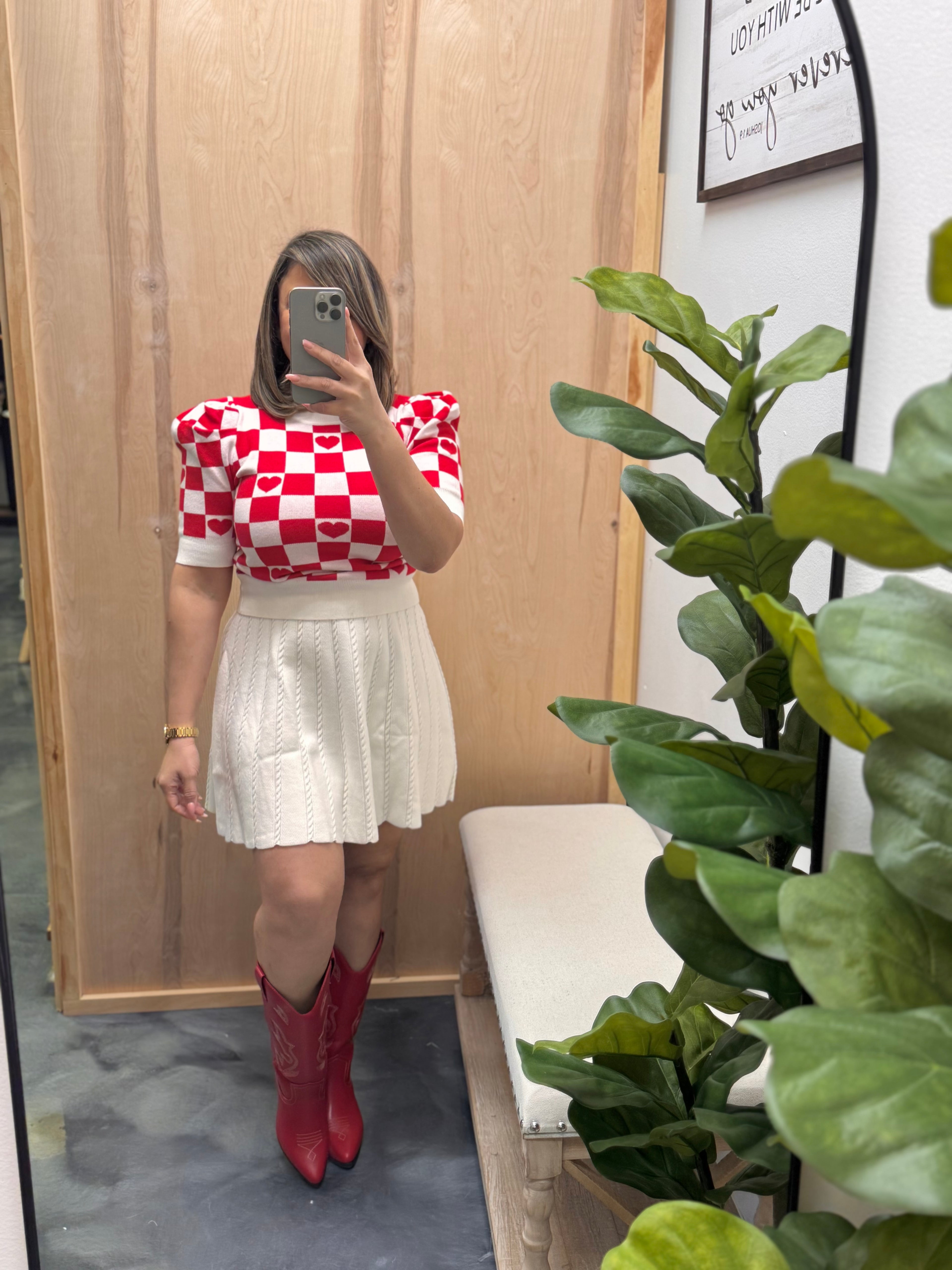 Loved Sweater Short Sleeve Top