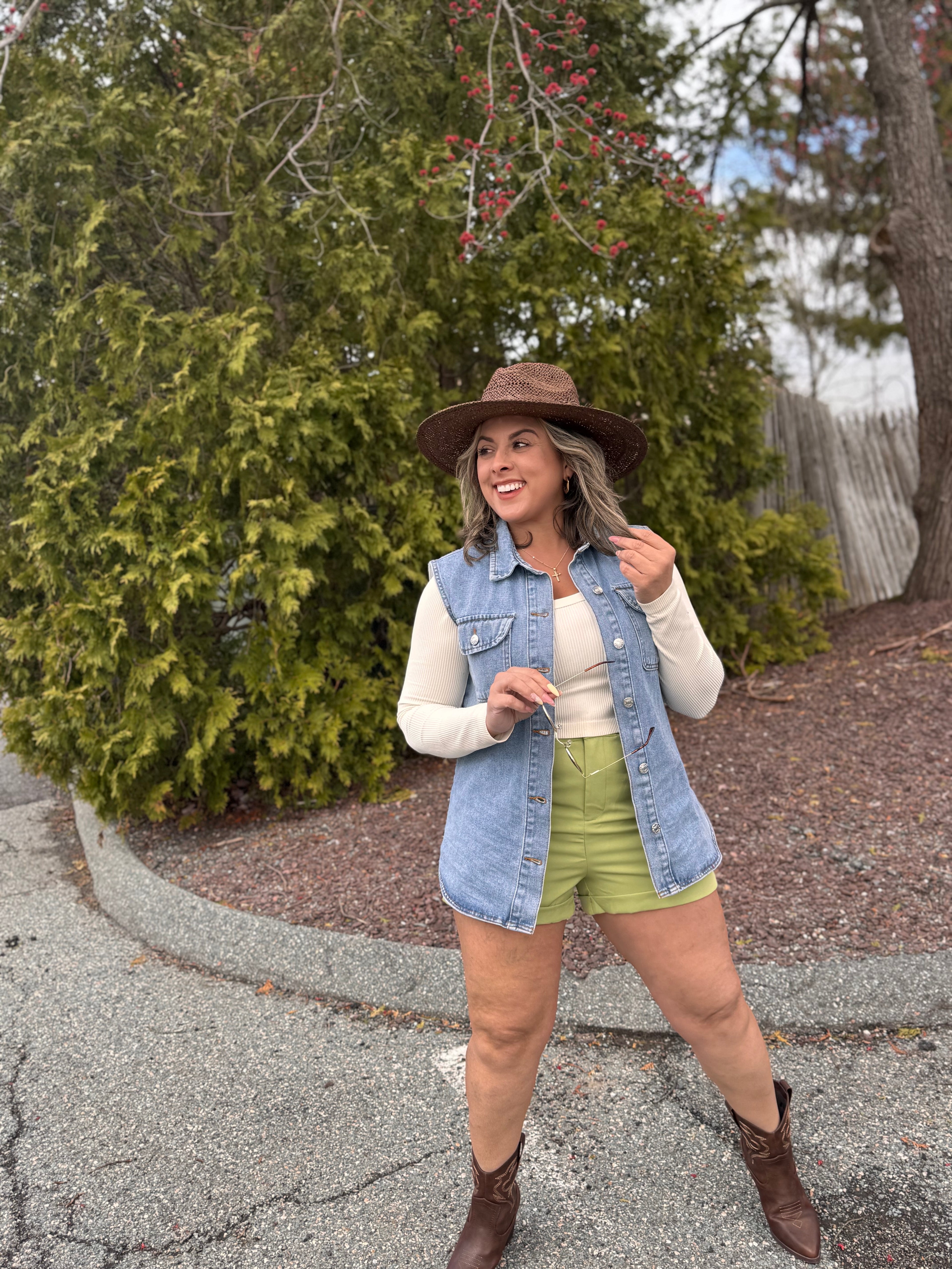 Sleeveless Denim Vest