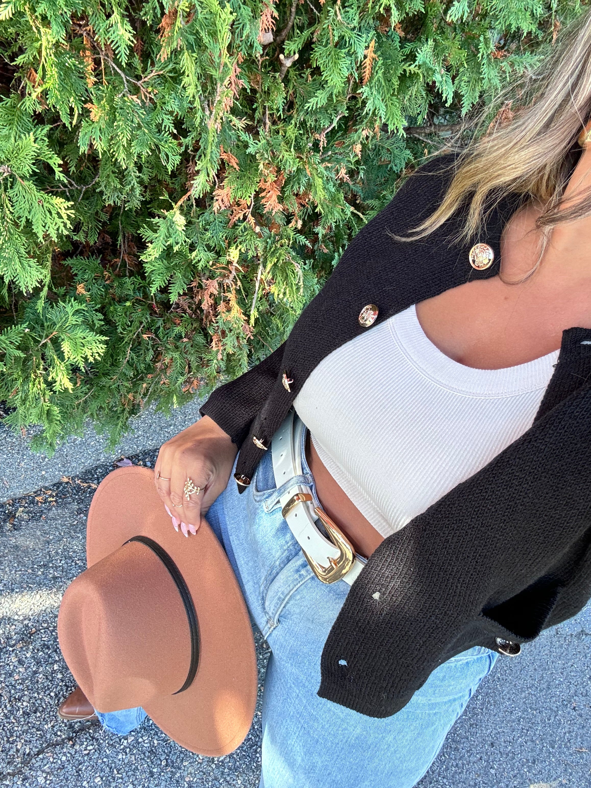 Gold Button Cardigan