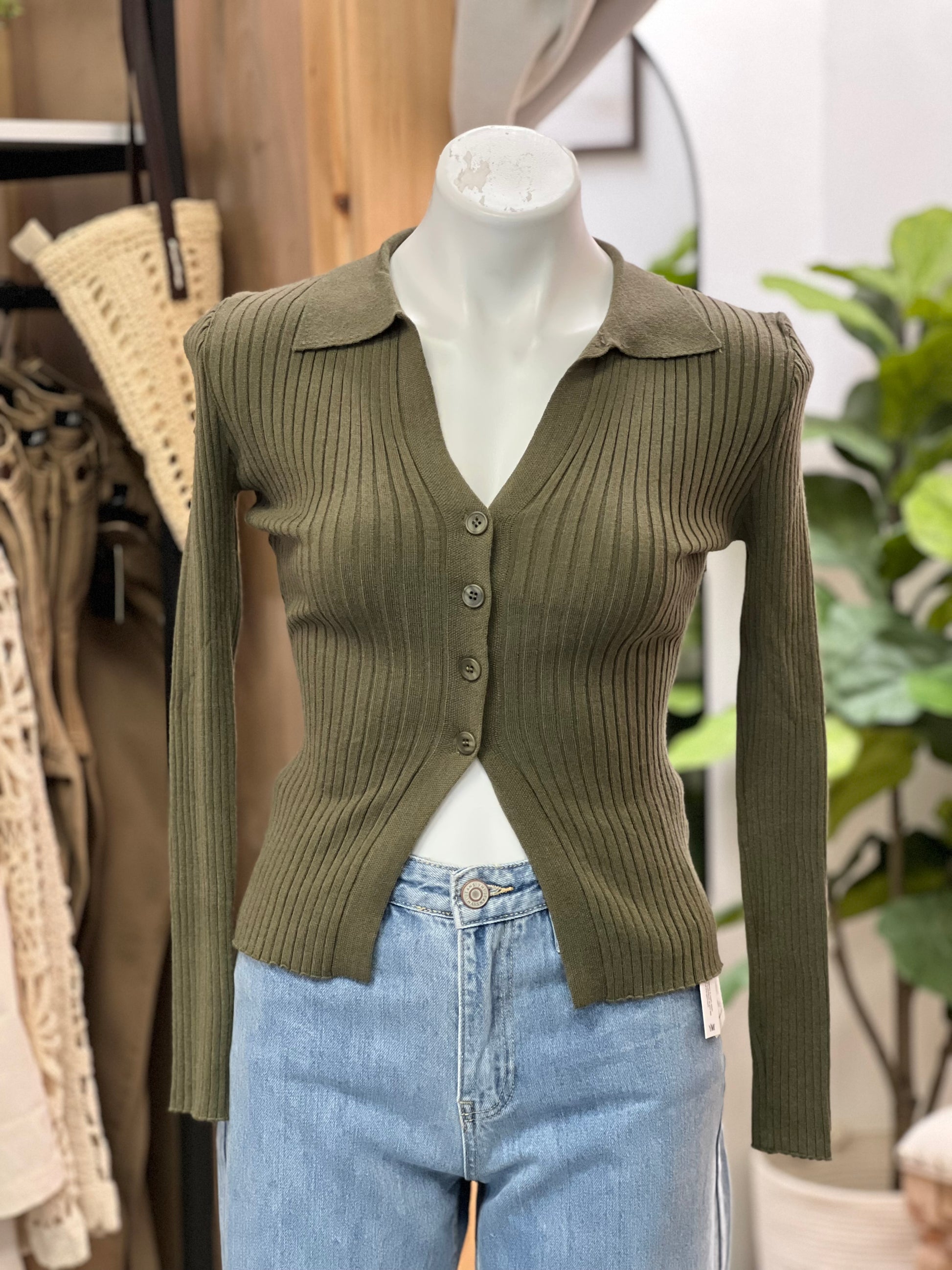 Split Collar Top