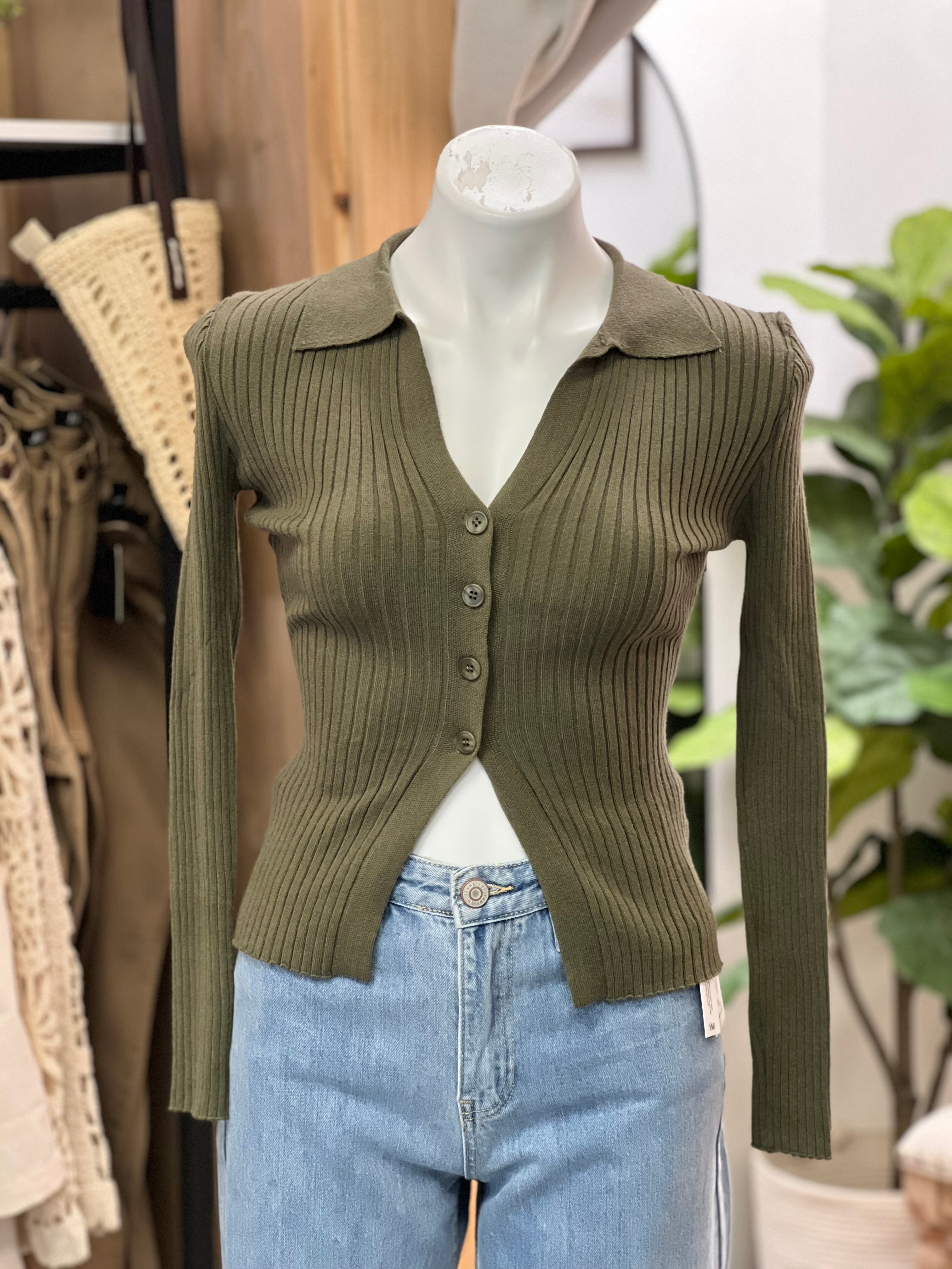 Split Collar Top
