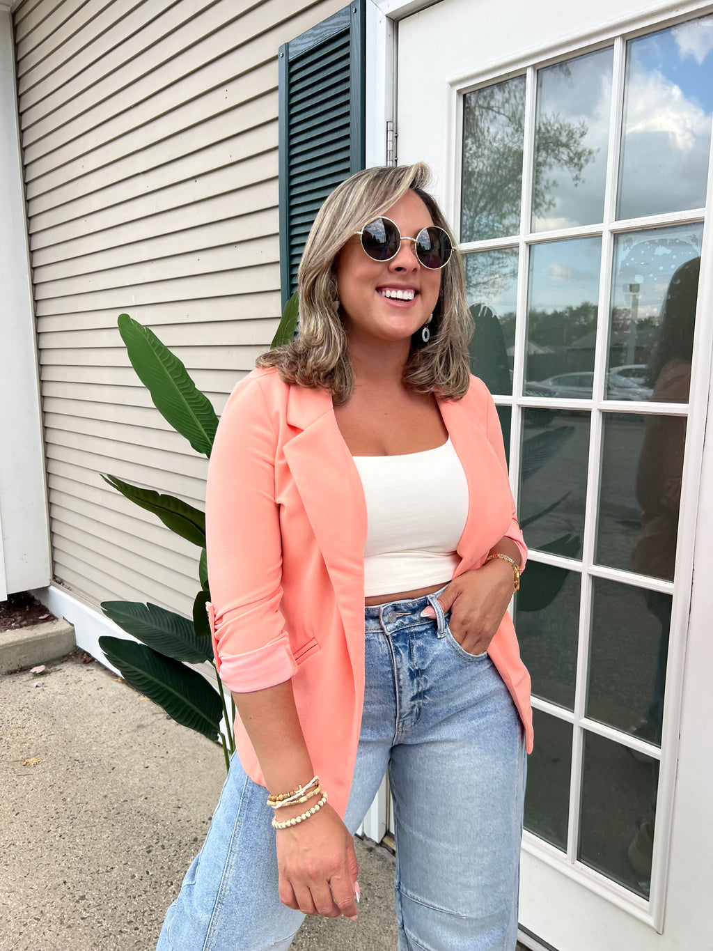 Haute Monde Coral Blazer