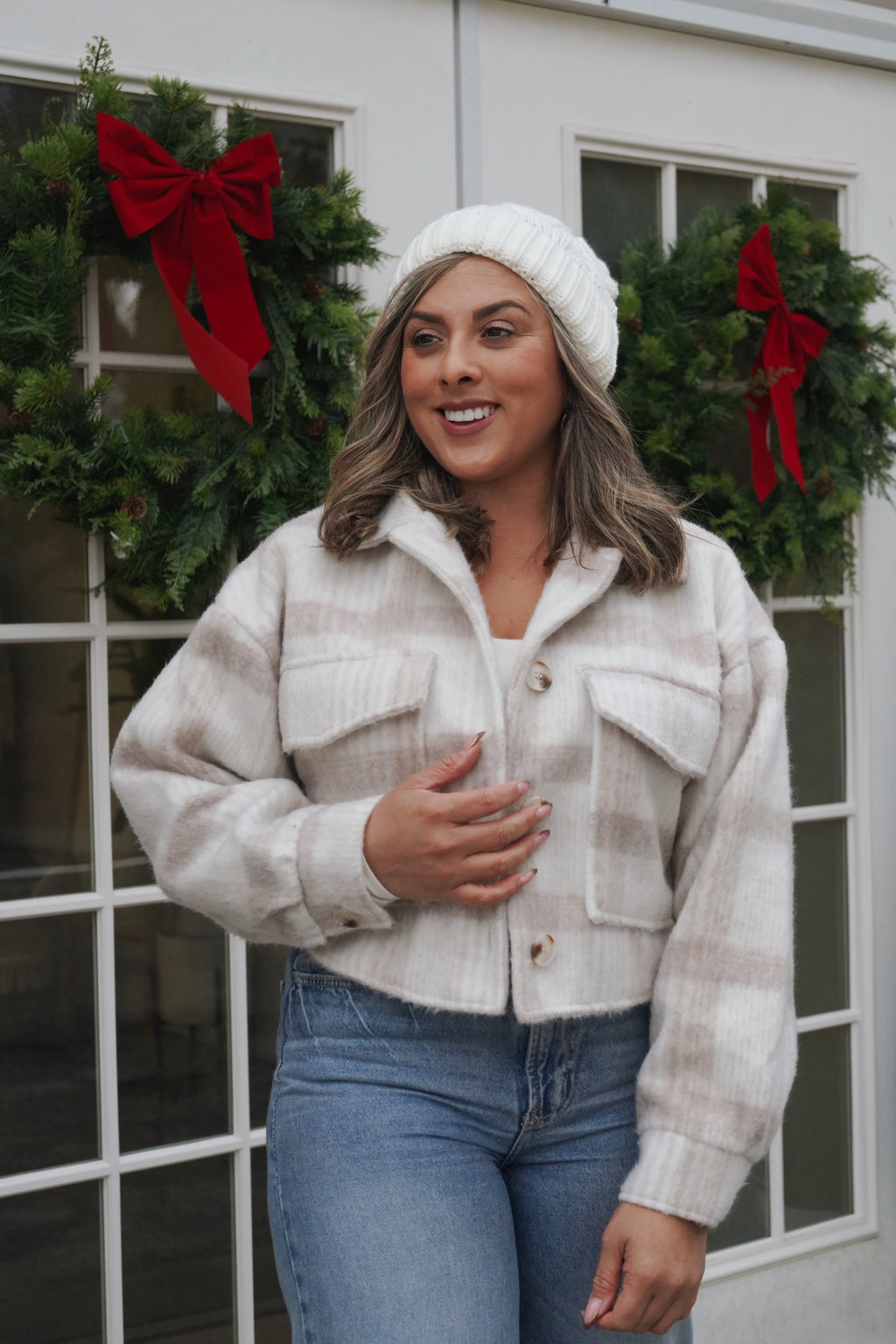 Plaid Cropped Jacket