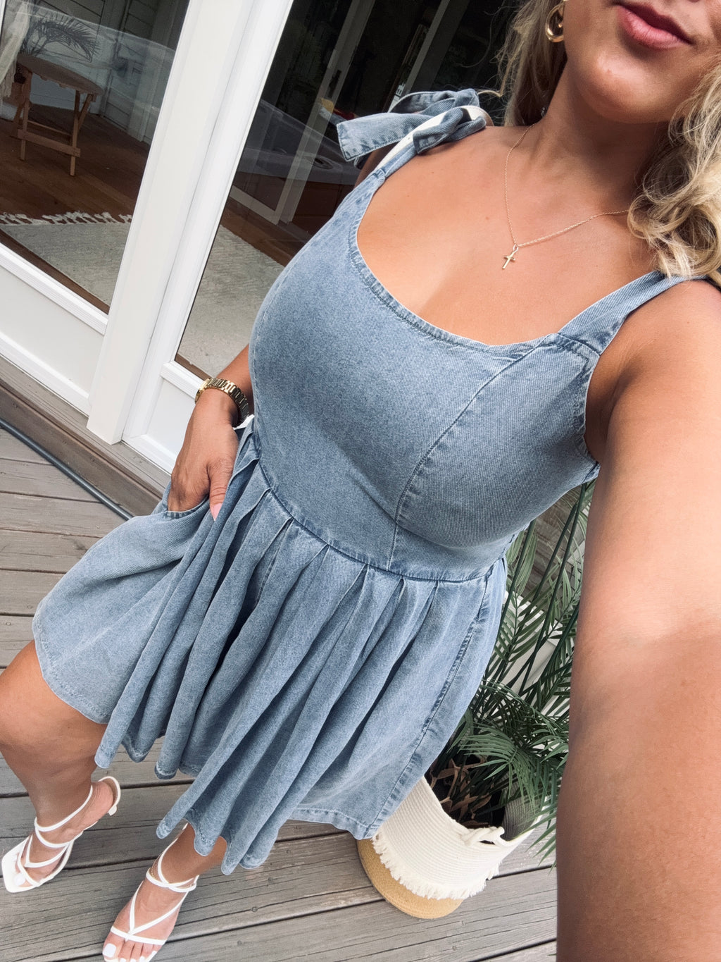 Denim Romper
