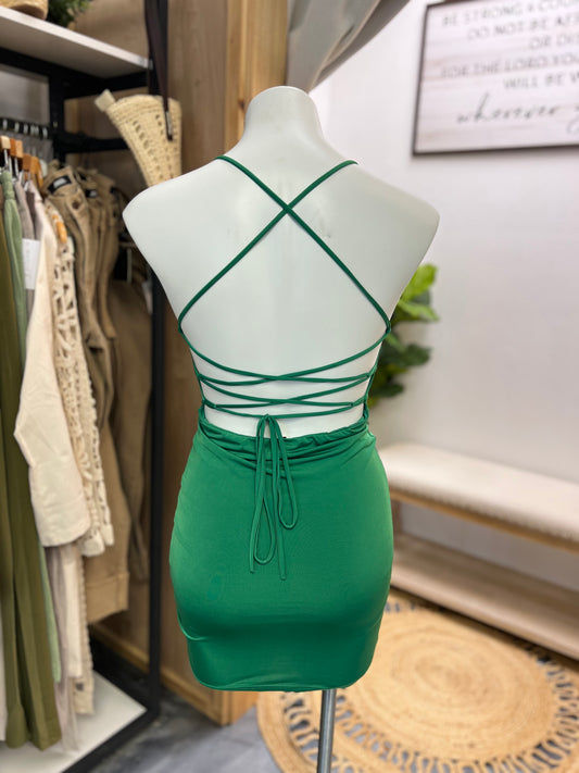 Green Body Con Dress