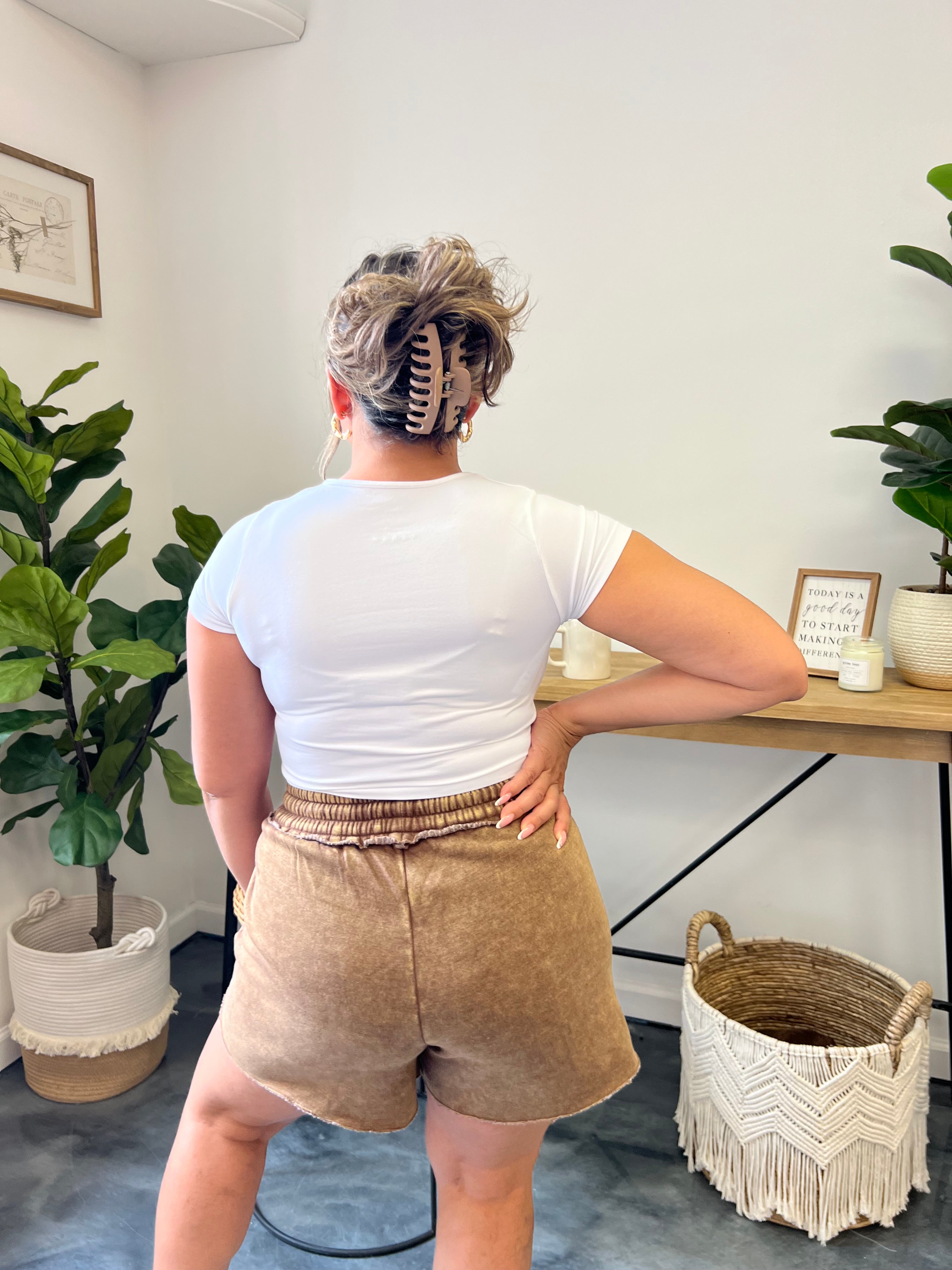 Mocha Fleece Shorts