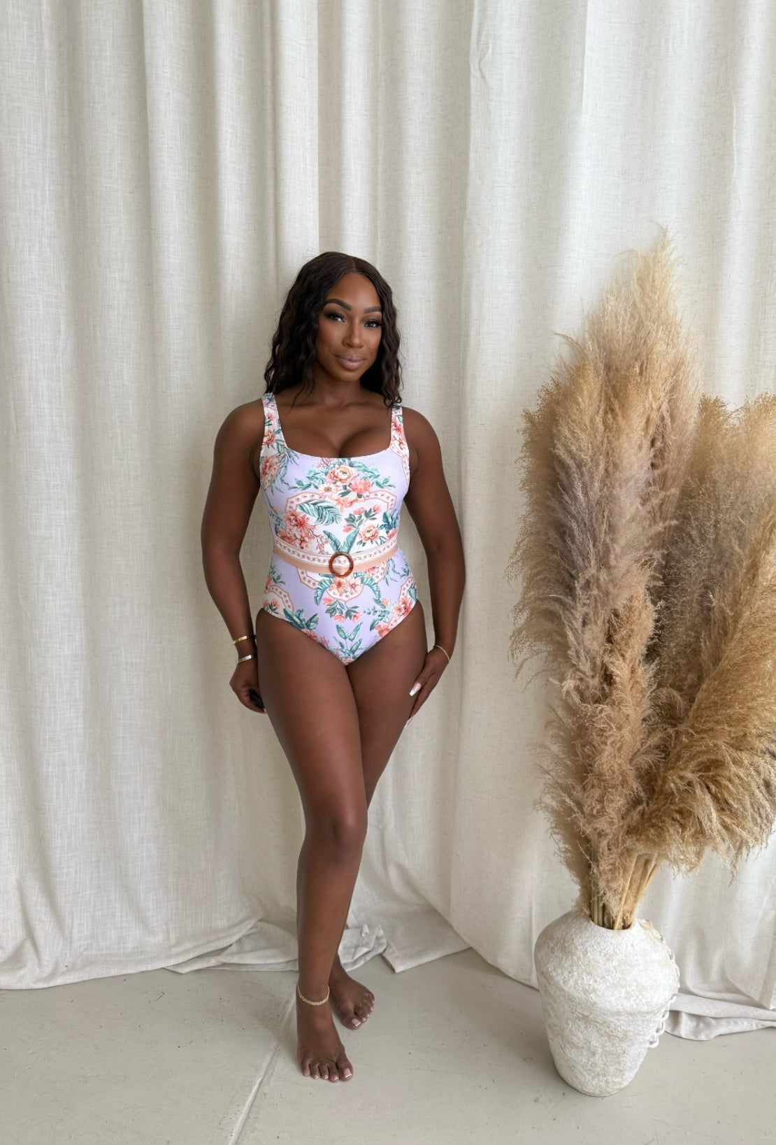 Lavender Island One Piece Swim Suit