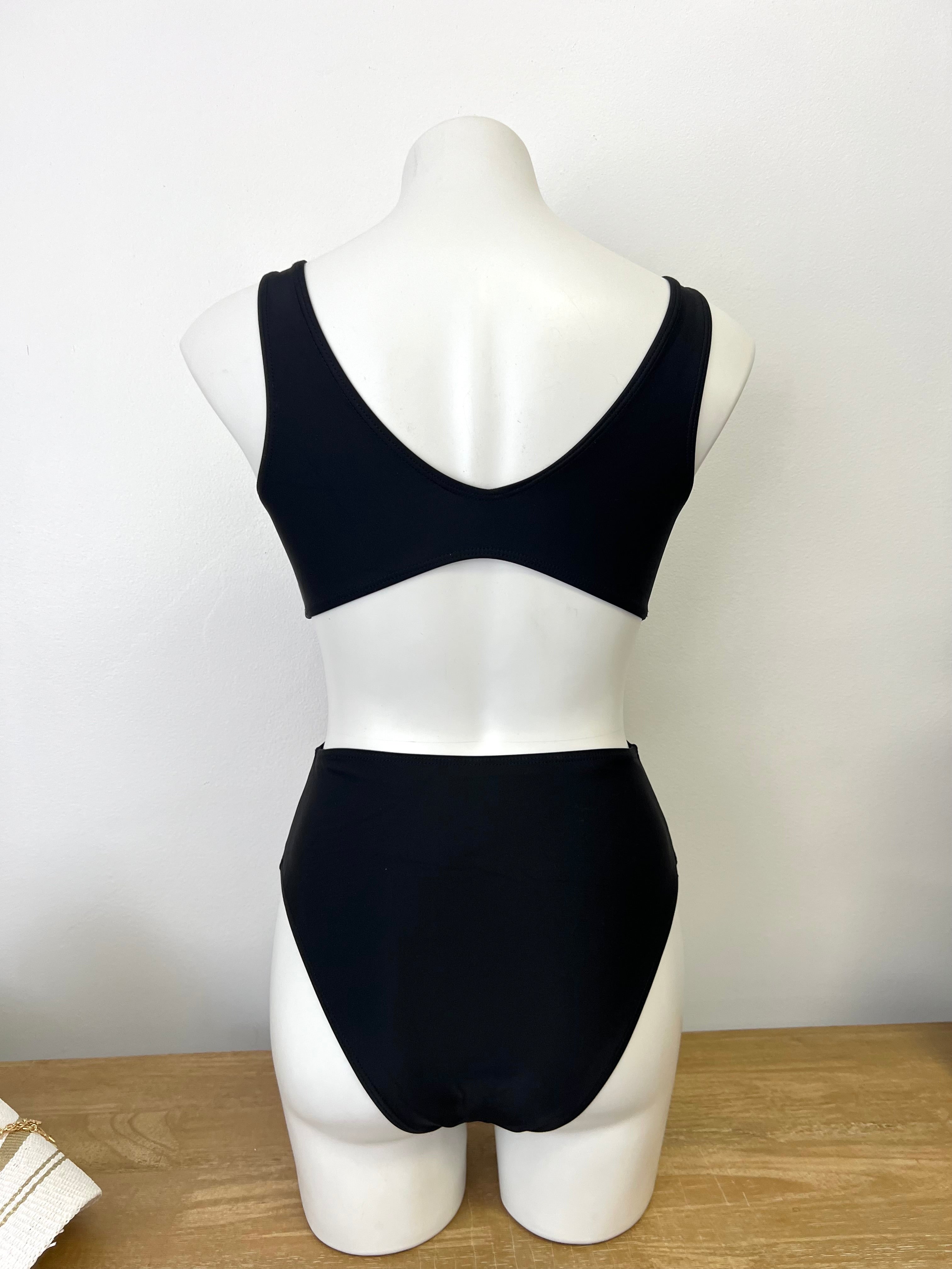 Black Split One Piece