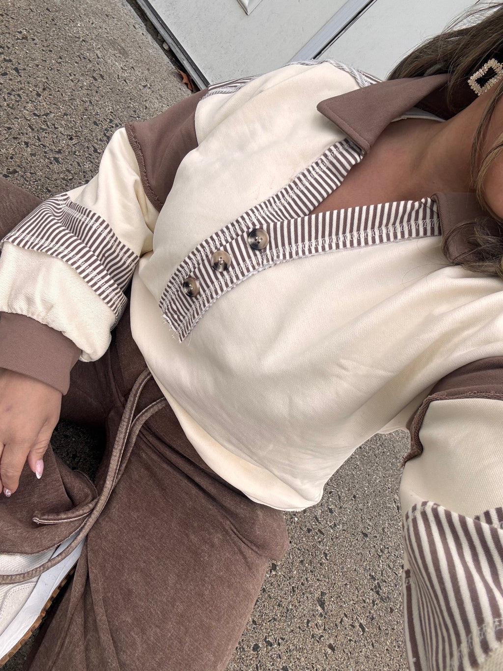 Mocha Blend Collard Sweater