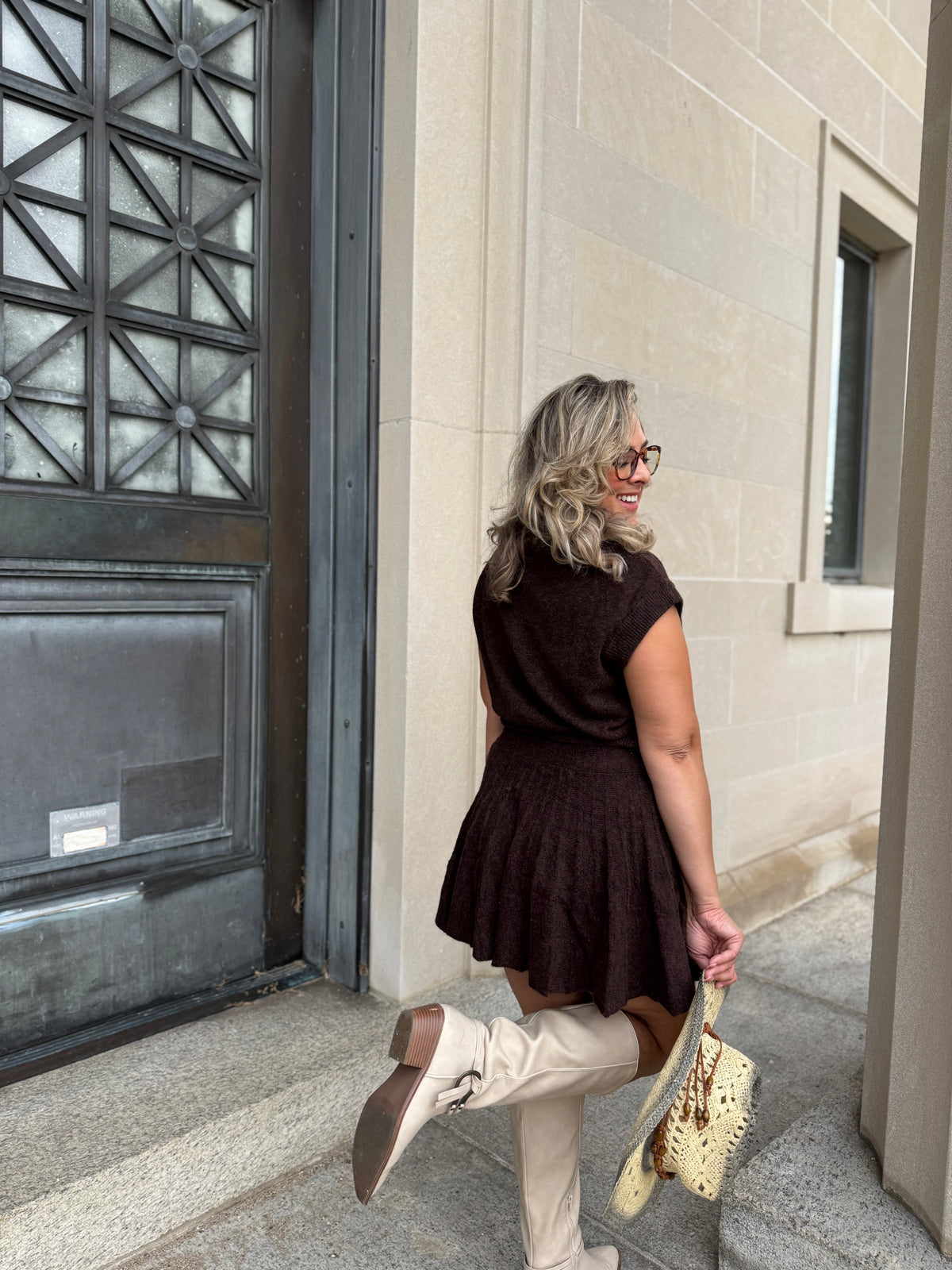 The Chocolate Teddy Skirt Set