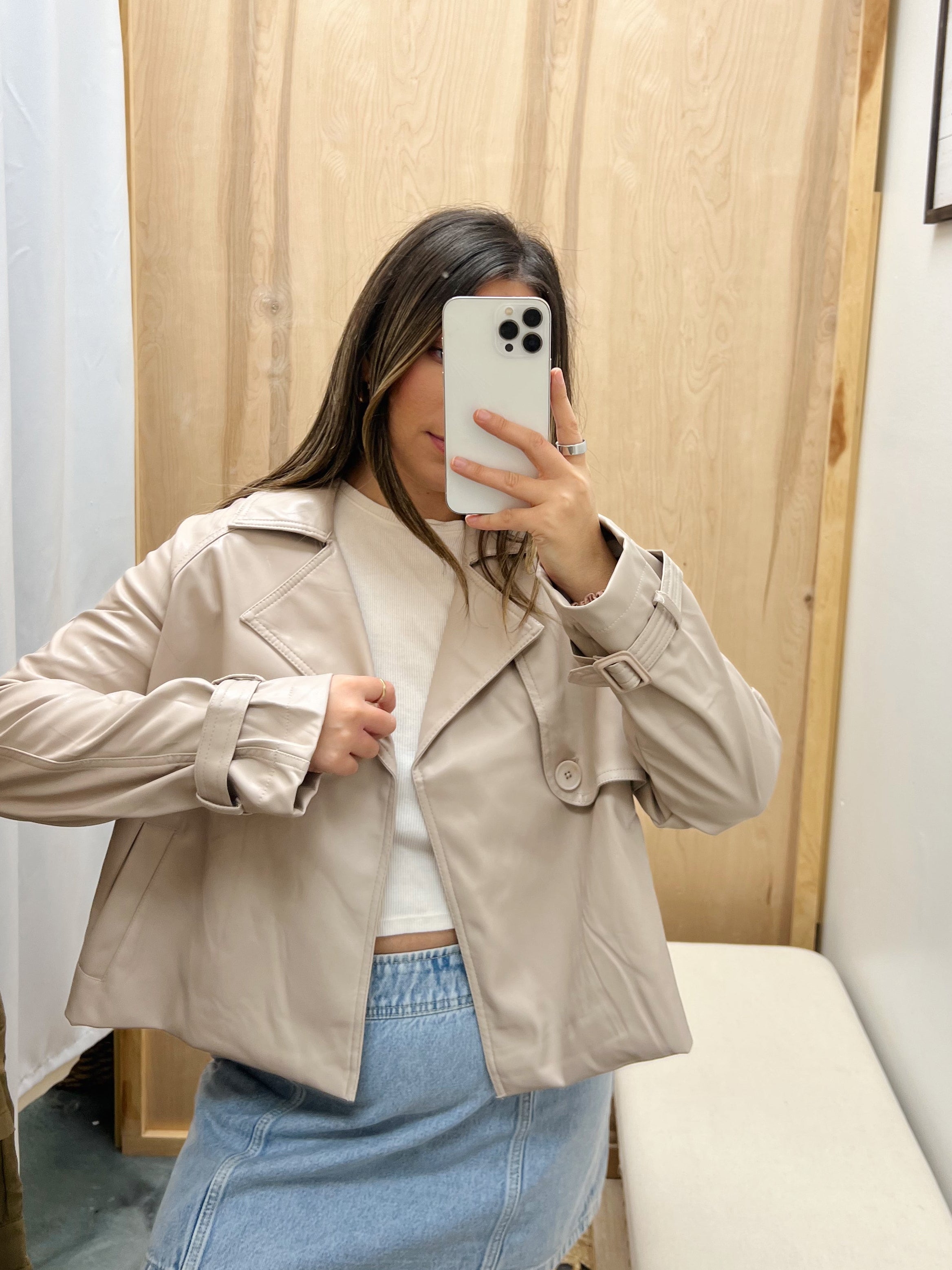 Leather Cropped Jacket