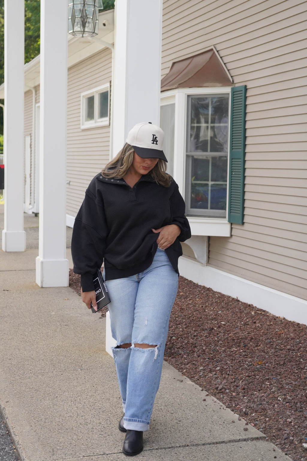 Quarter Button Sweatshirt