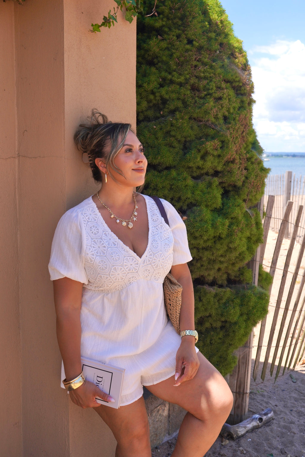 White Eyelet Romper