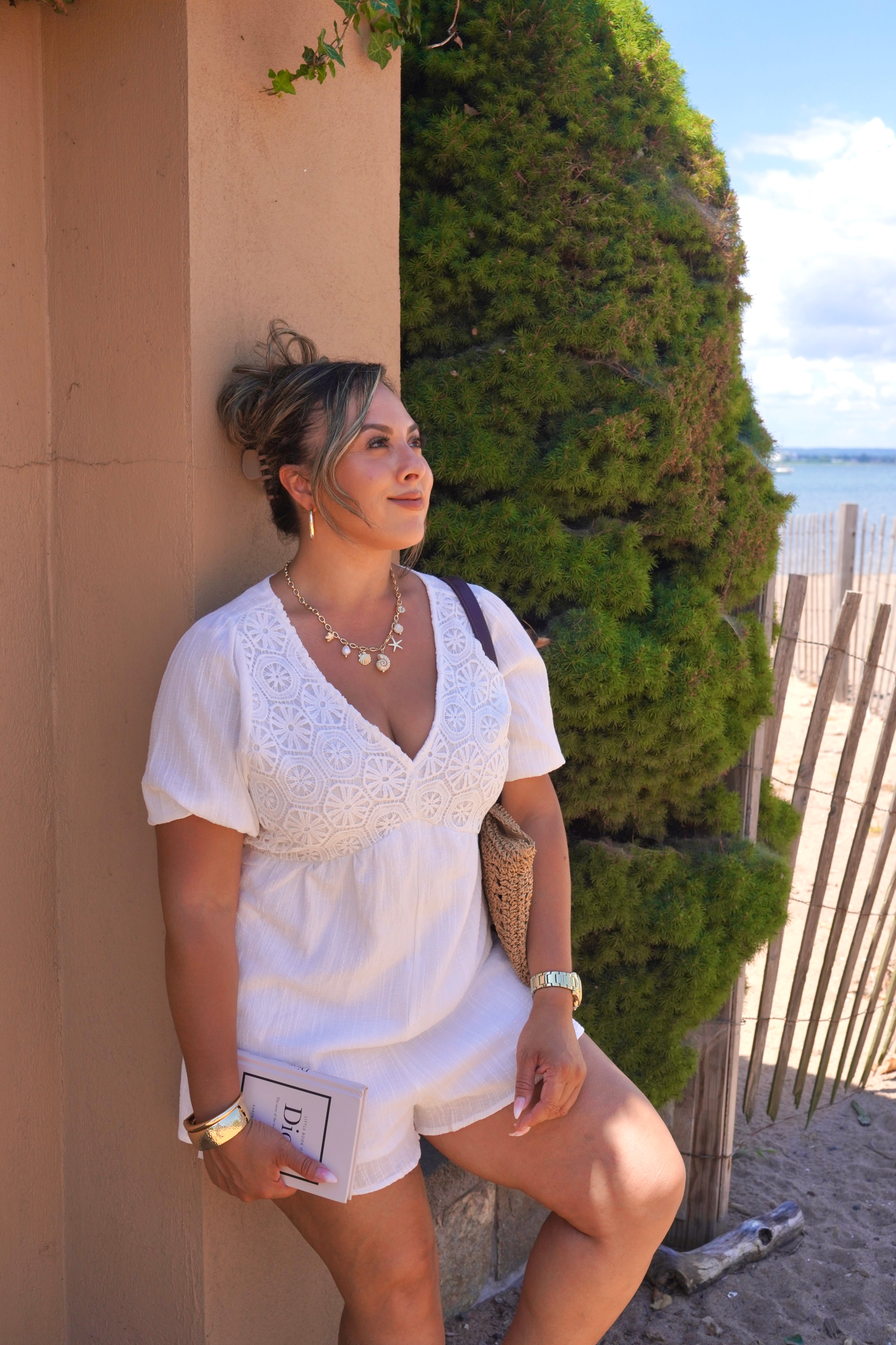 White Eyelet Romper