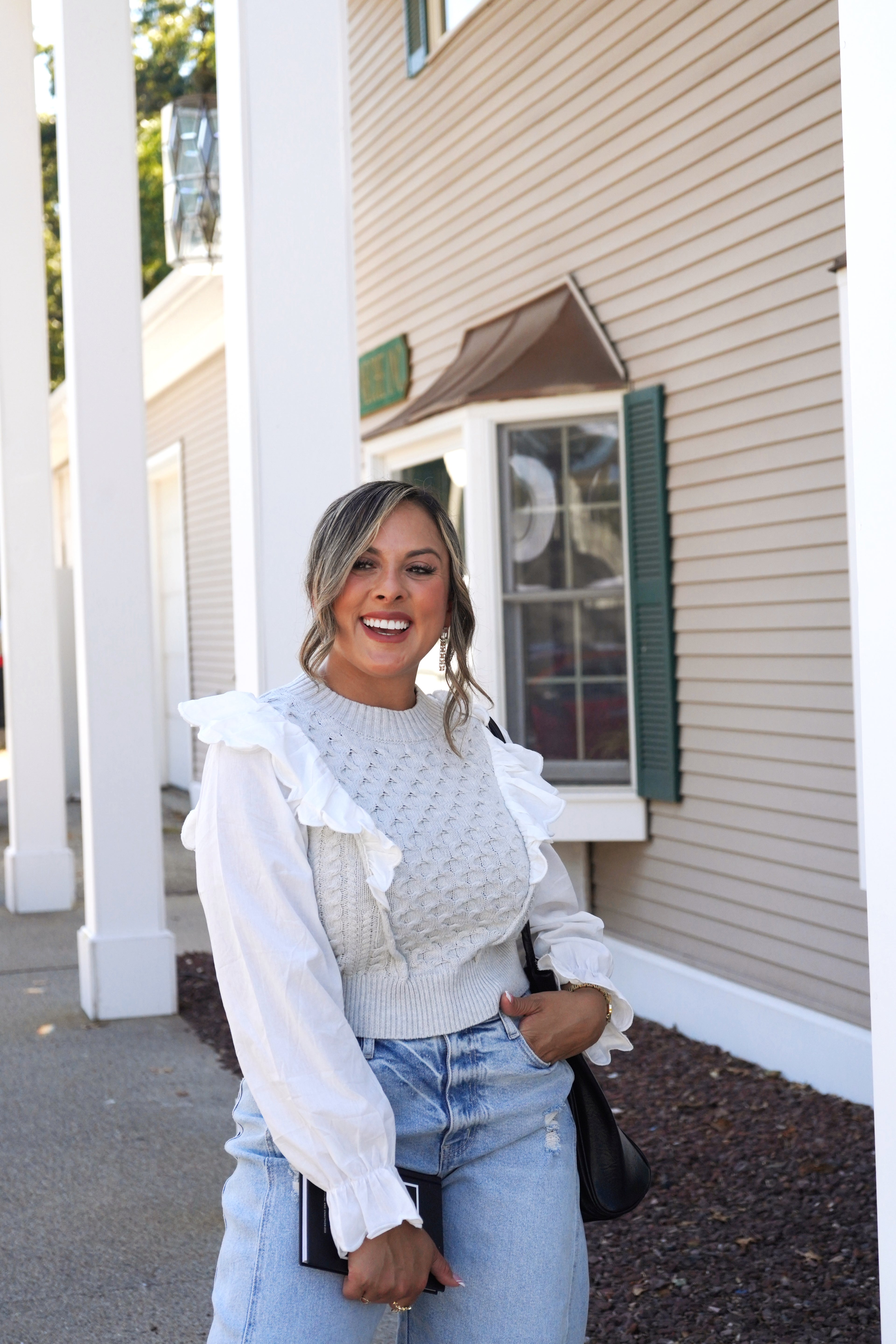 Ruffle Long Sleeve Sweater