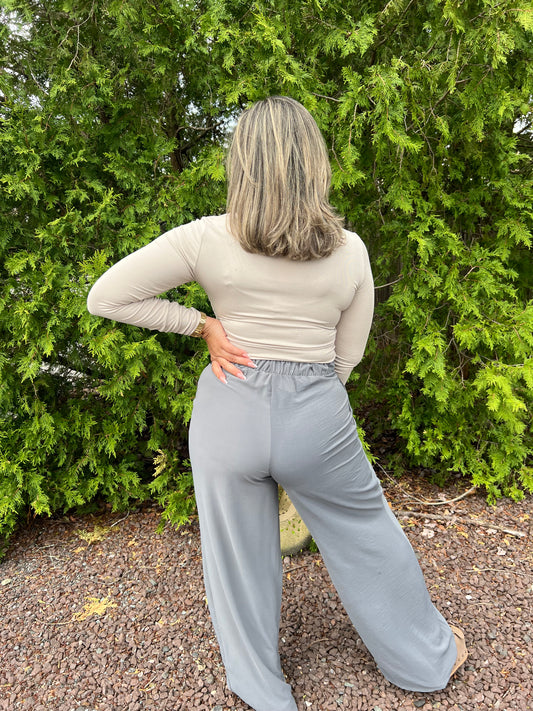 Blashe Grey Silk Pants