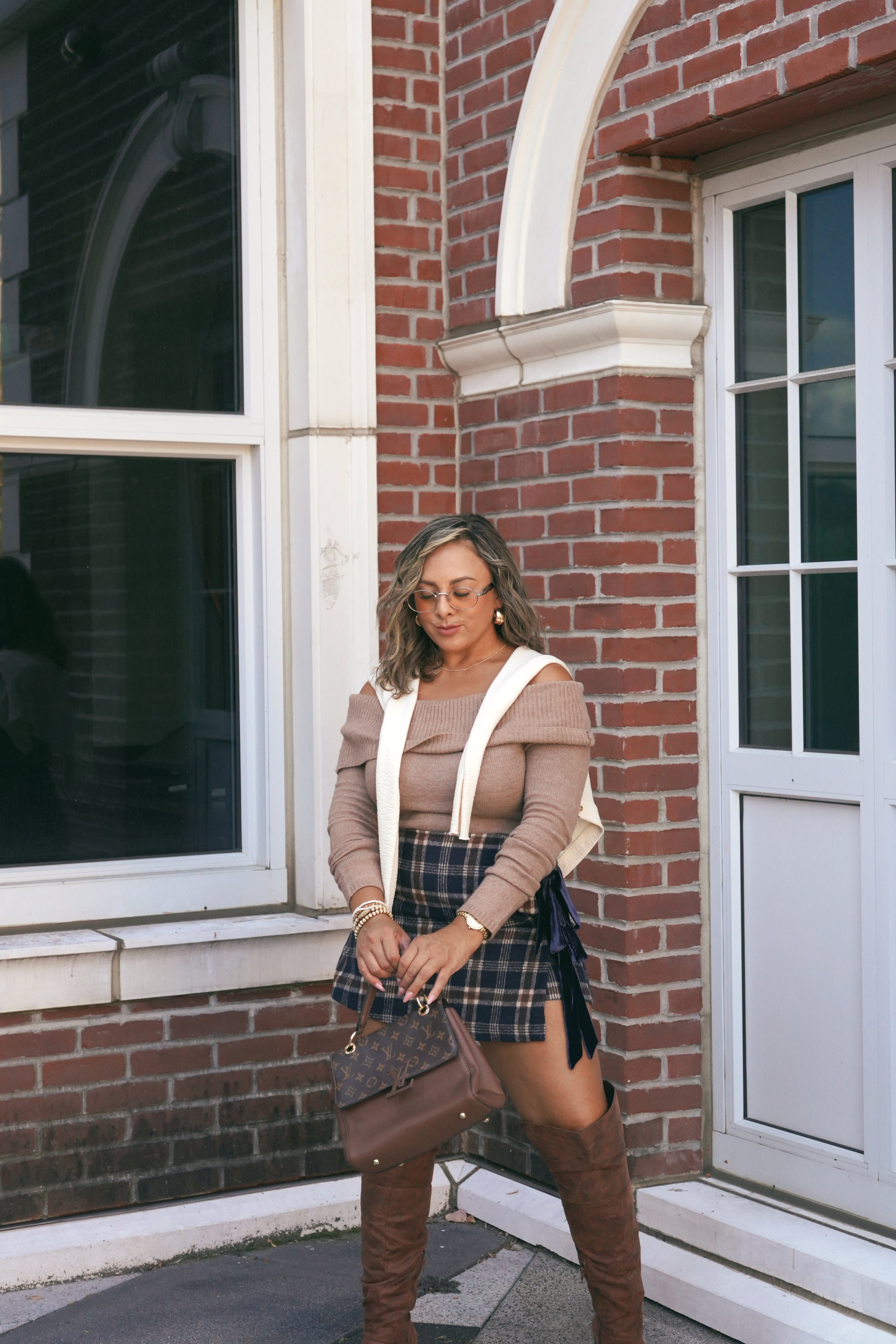 Fall Plaid Wrap Skort