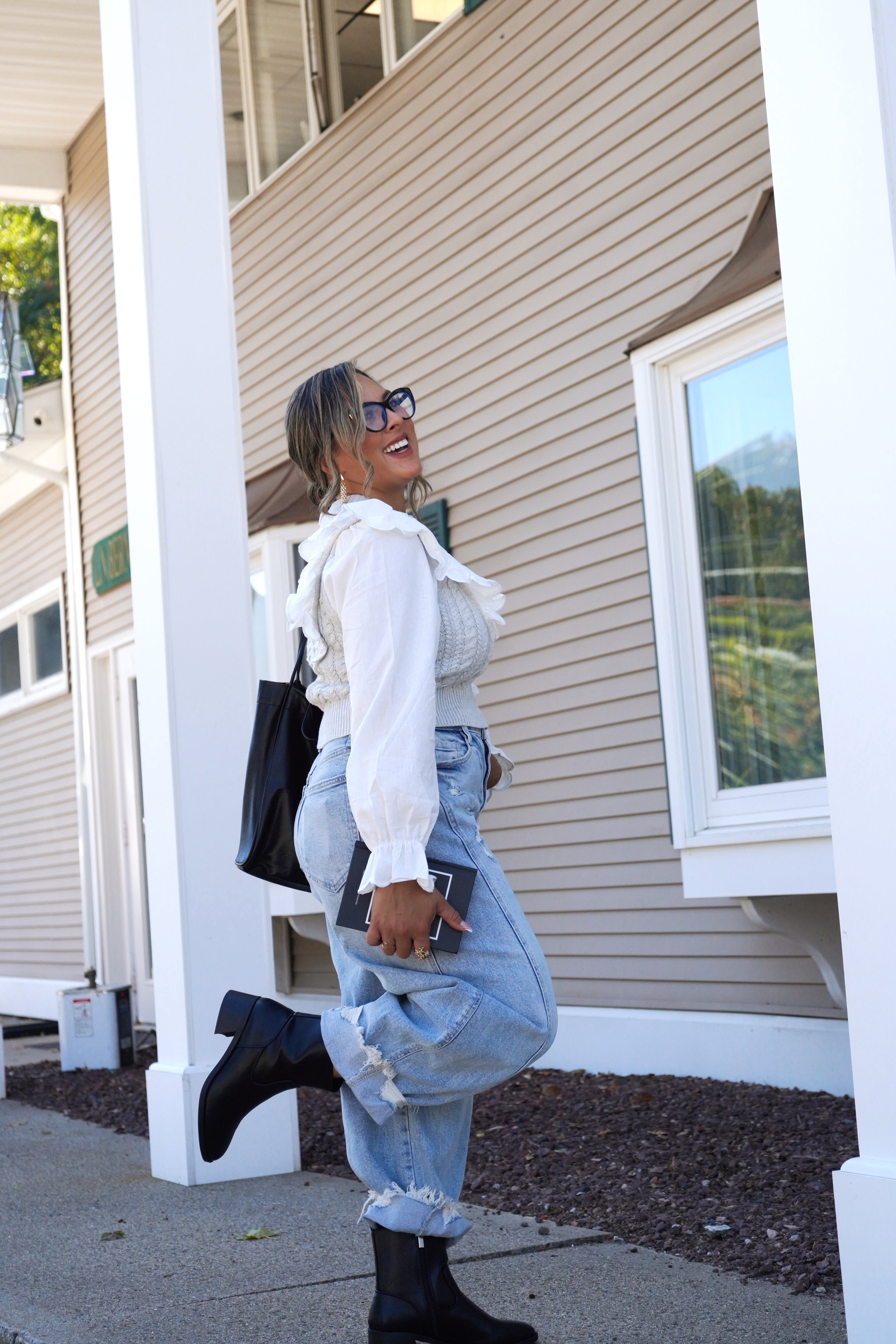Ruffle Long Sleeve Sweater
