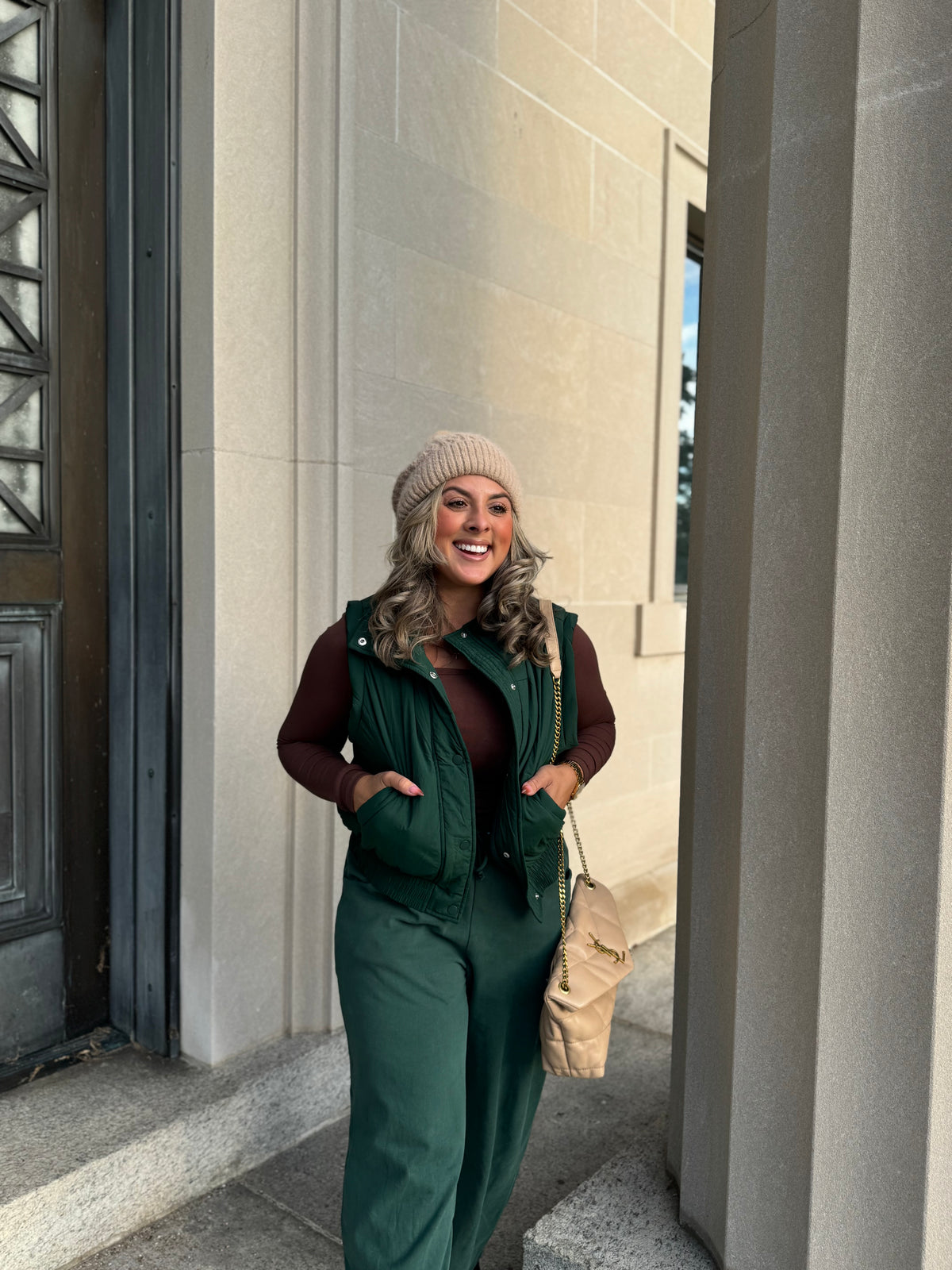 Mock Hunter Green Vest