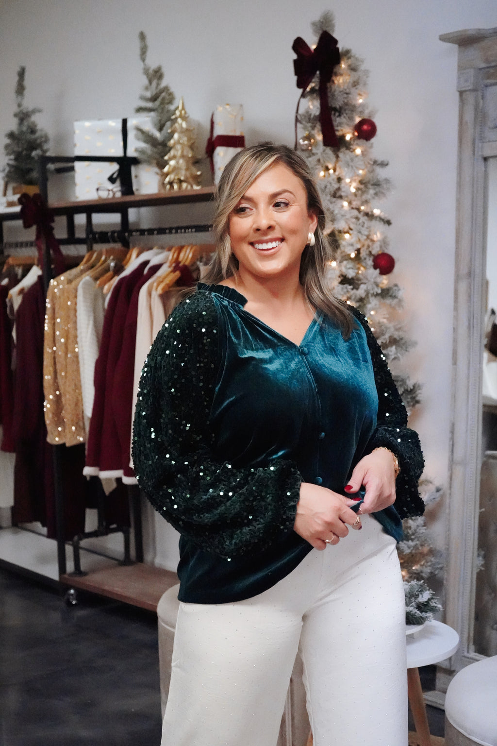 Under the Mistletoe Blouse