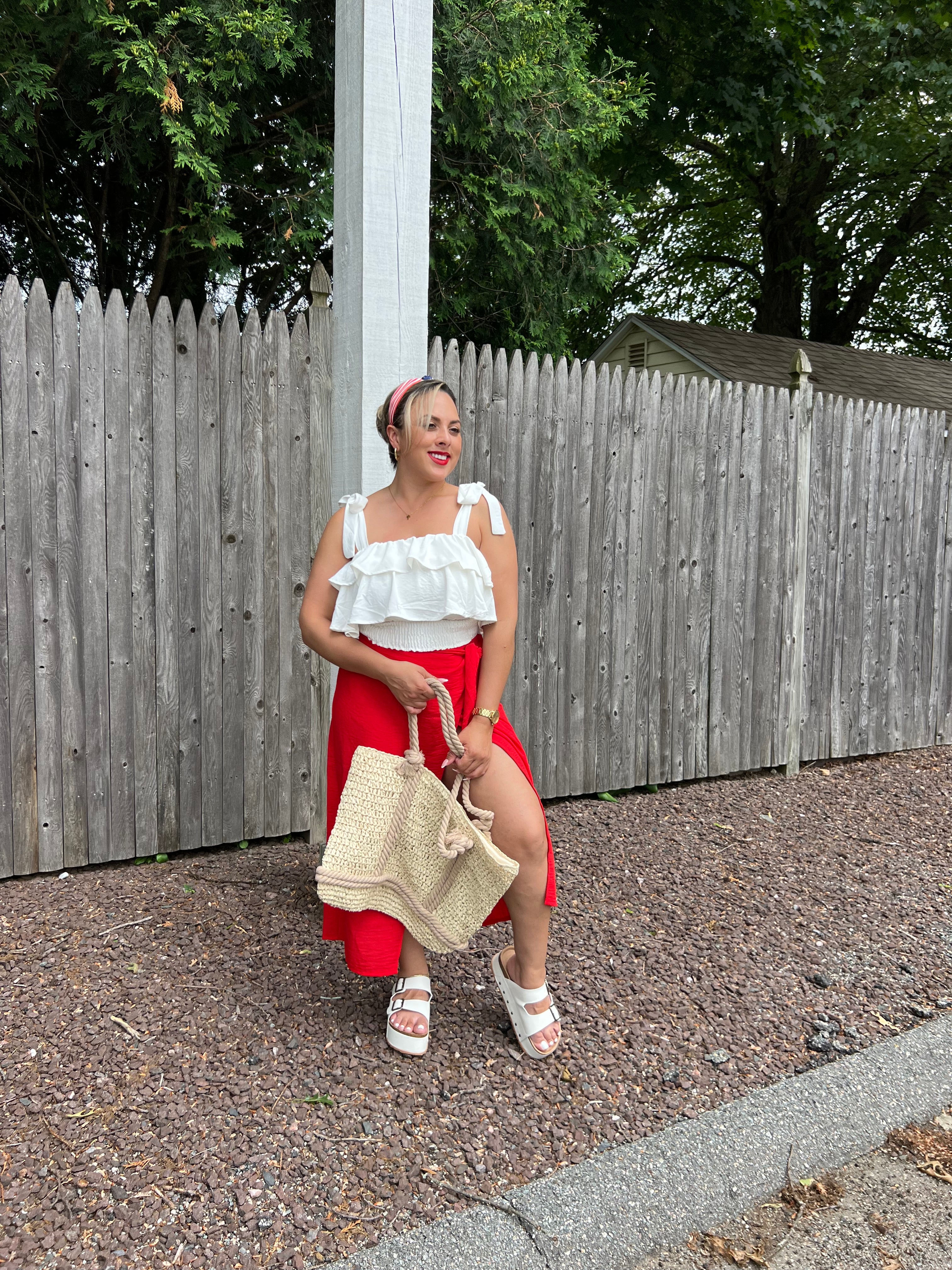 Red Wrap Skirt