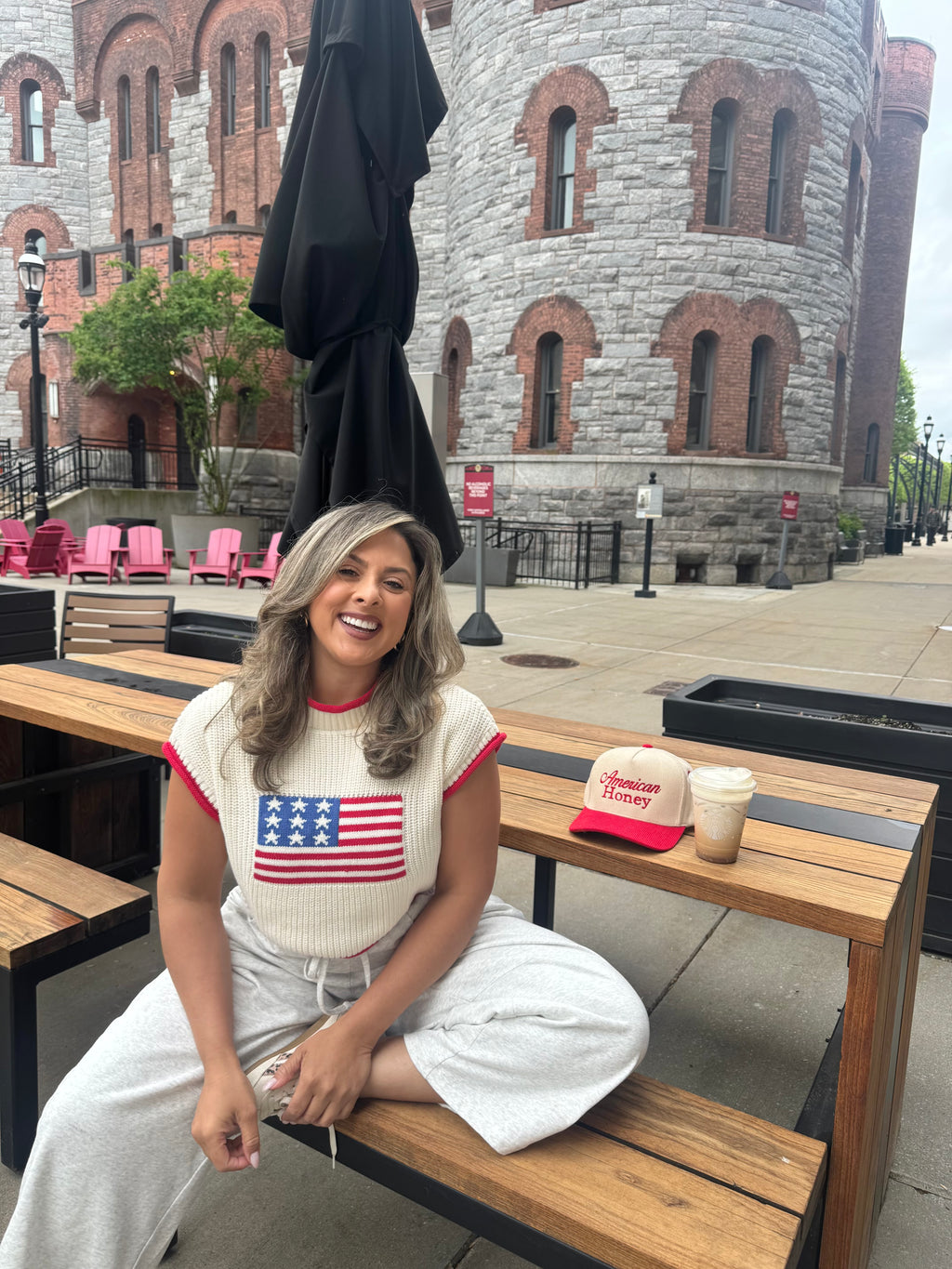 USA Cropped Sweater