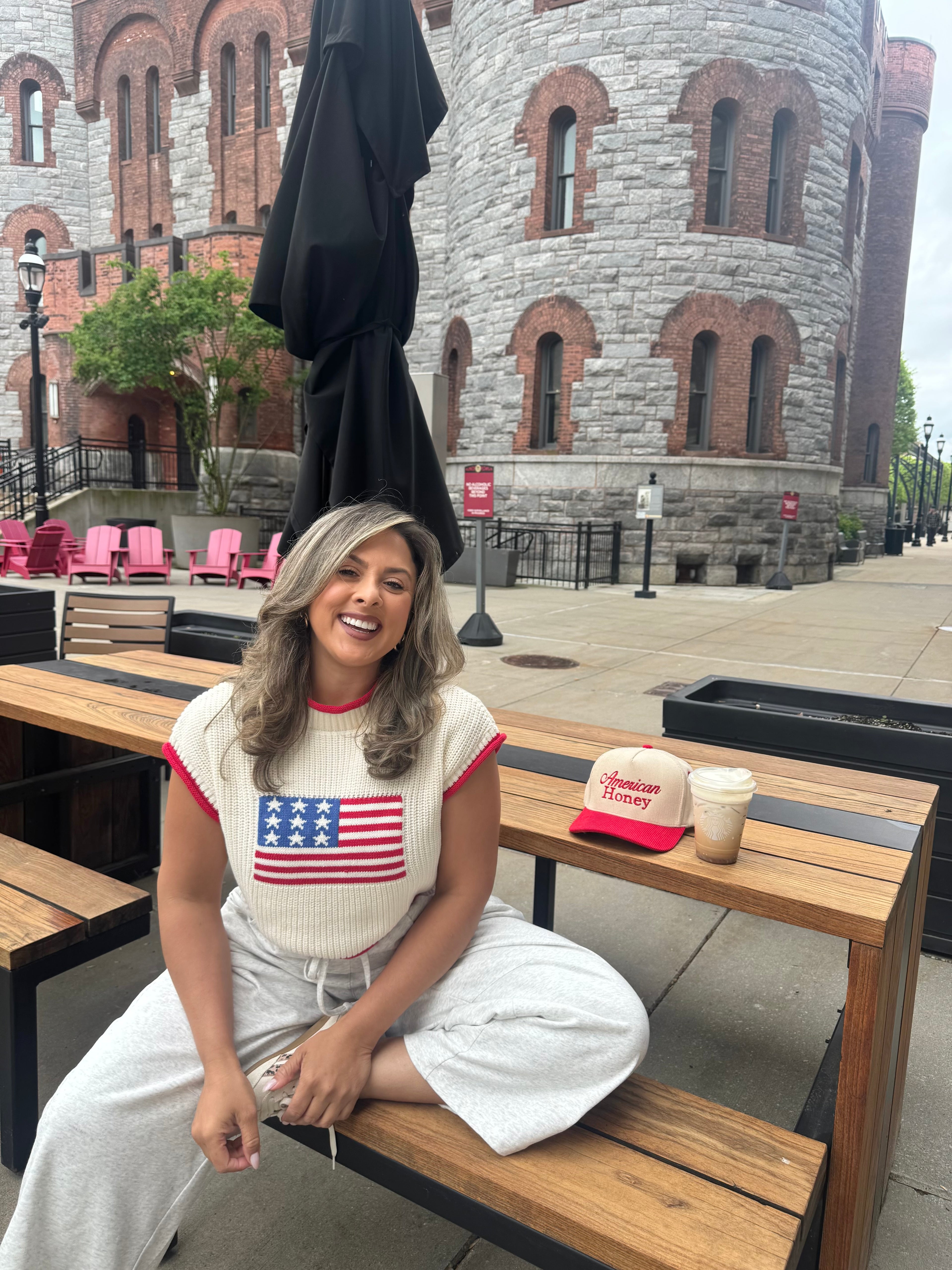 USA Cropped Sweater