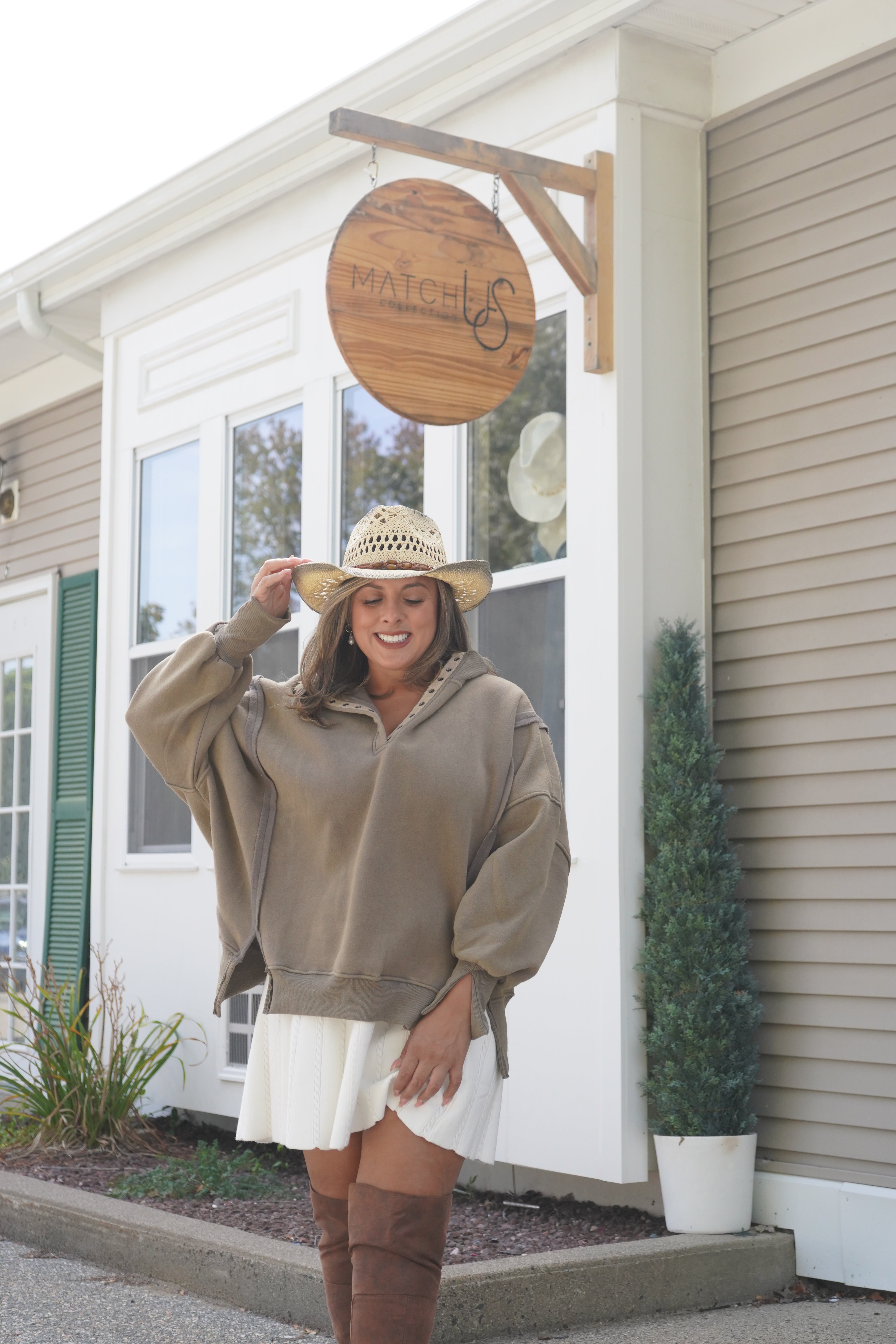 Quarter Button Sweatshirt