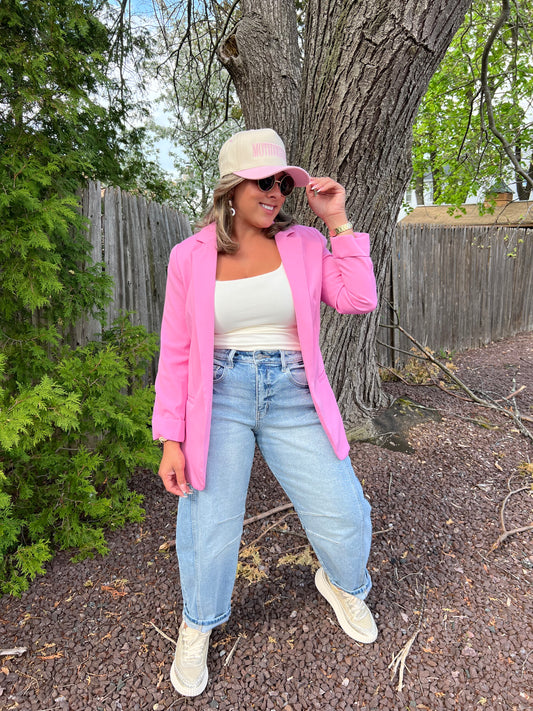 Zenana Pink Blazer