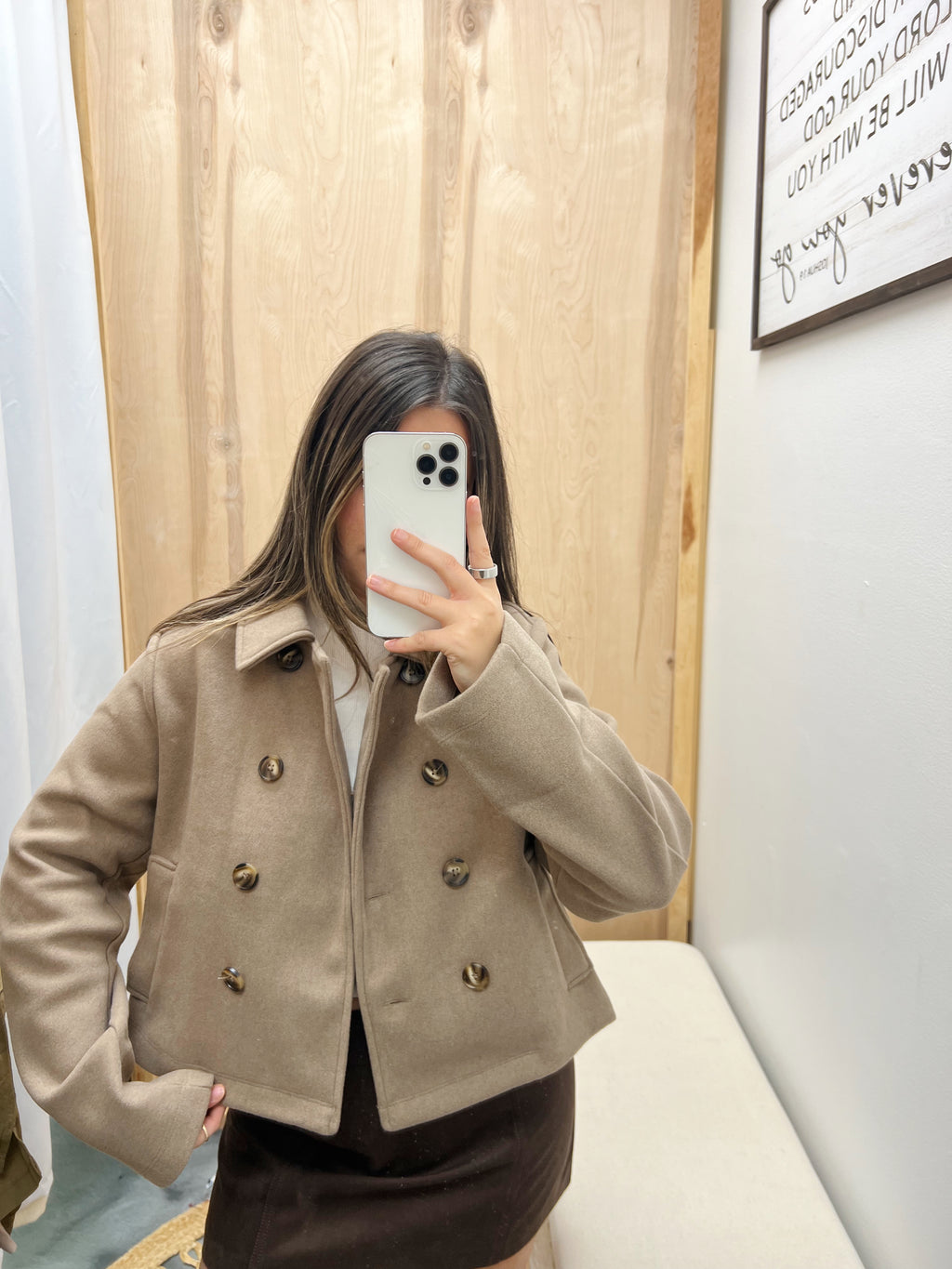 Brown Cropped Jacket