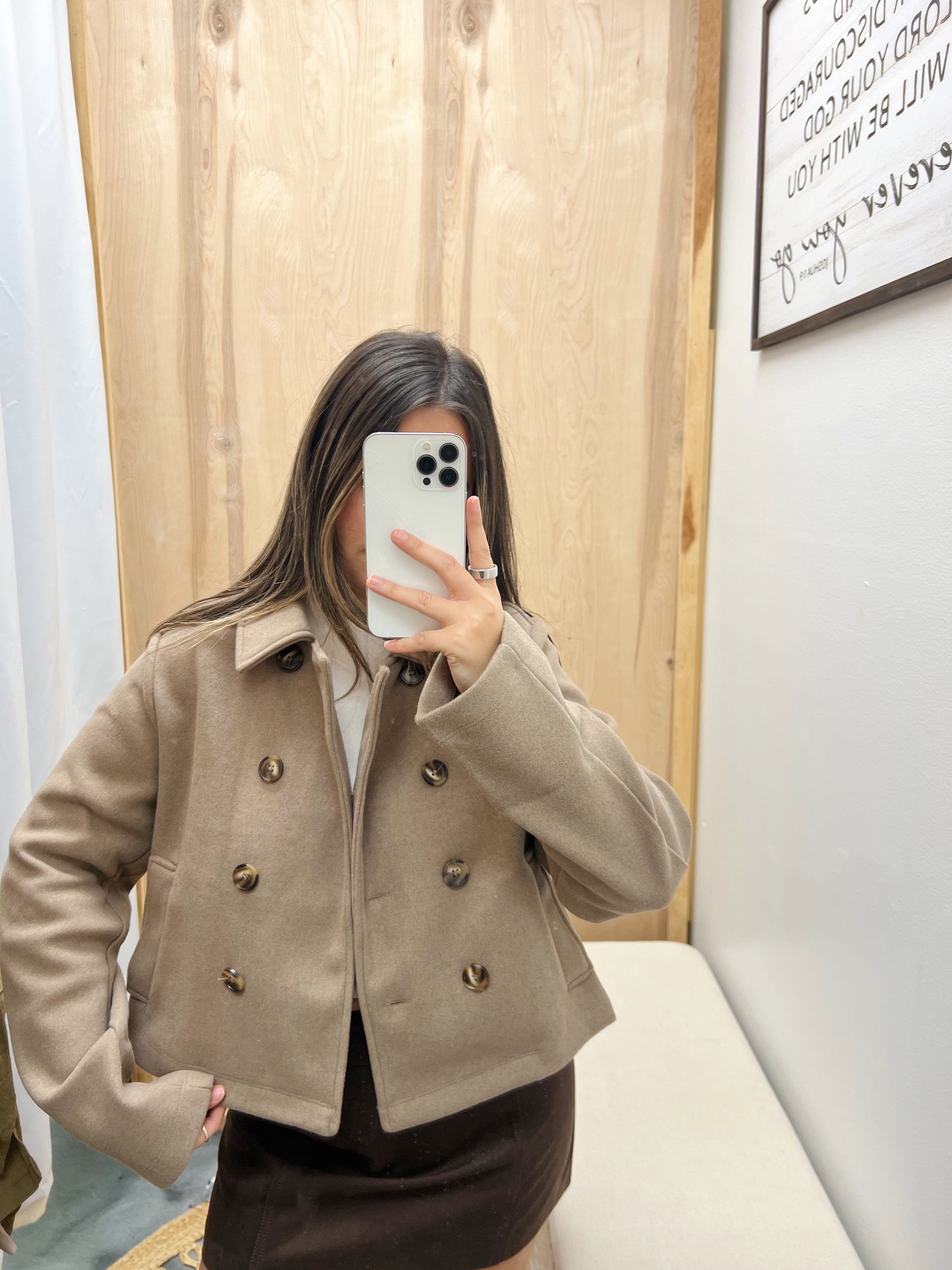 Brown Cropped Jacket